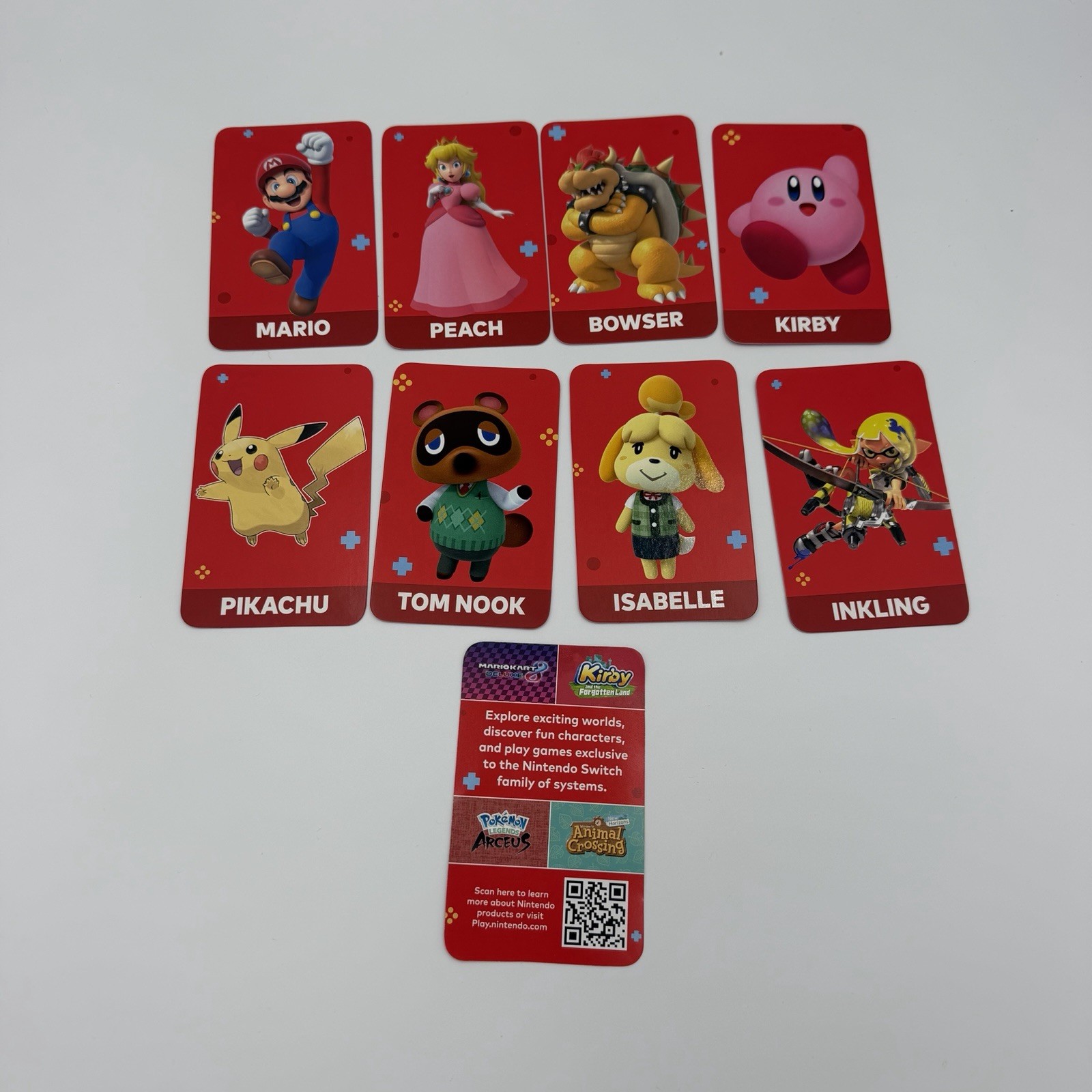 Nintendo Swith Character Card Set *NEW* Mario Pikachu Kirby Bowser