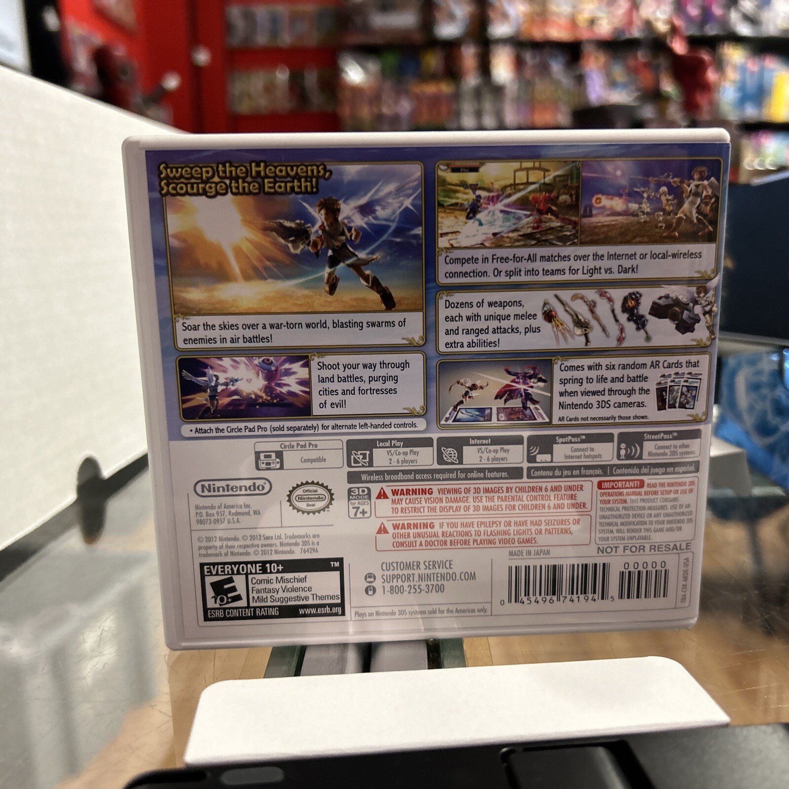 Kid Icarus Uprising (nintendo 3DS, 2012) complete in the box great piece