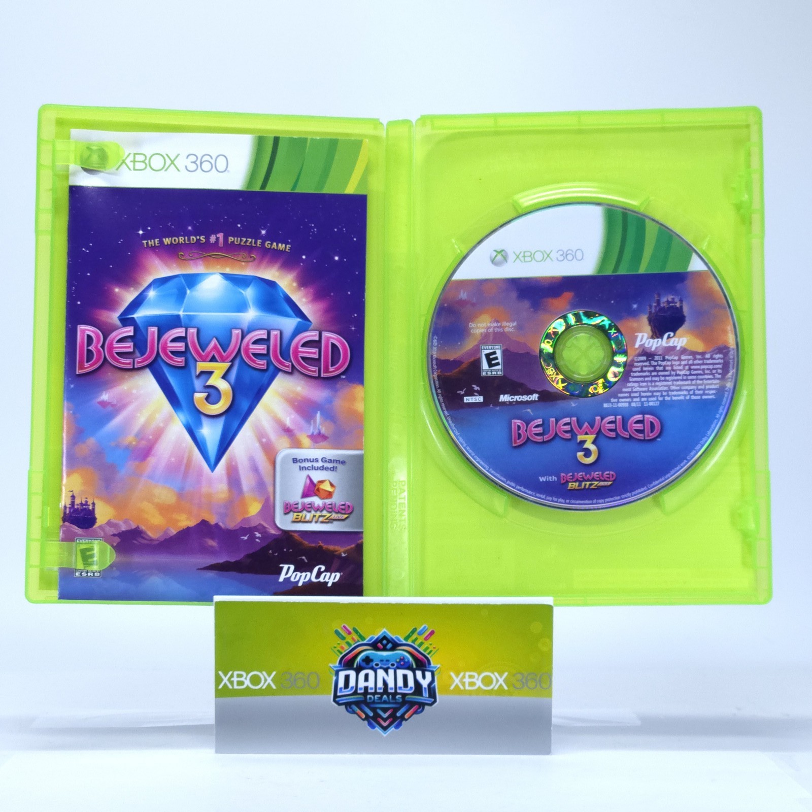 Bejeweled 3 CIB W/ Slipcover + Manual – Xbox 360