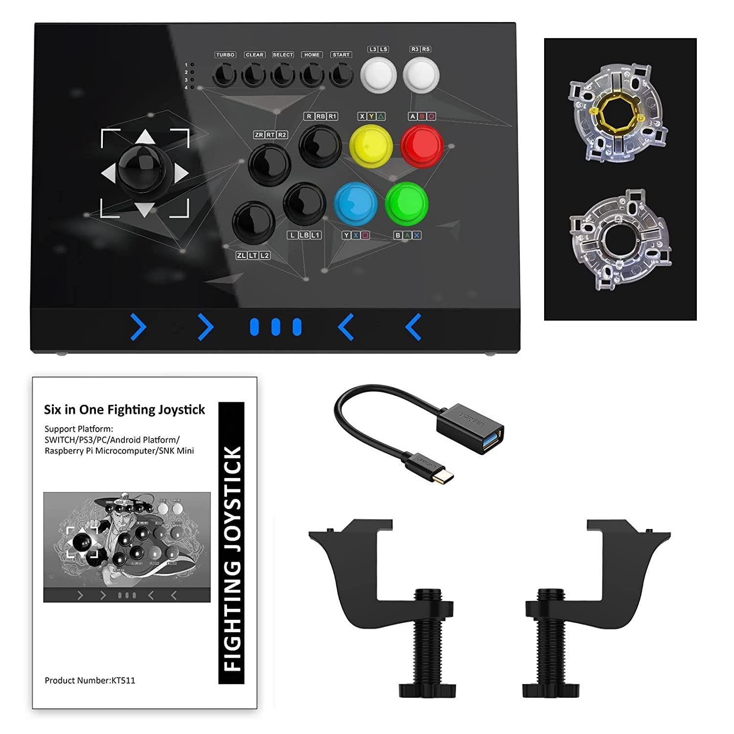 Arcade Stick Joystick Games Controler for Switch NEOGEO Mini Android PC P3