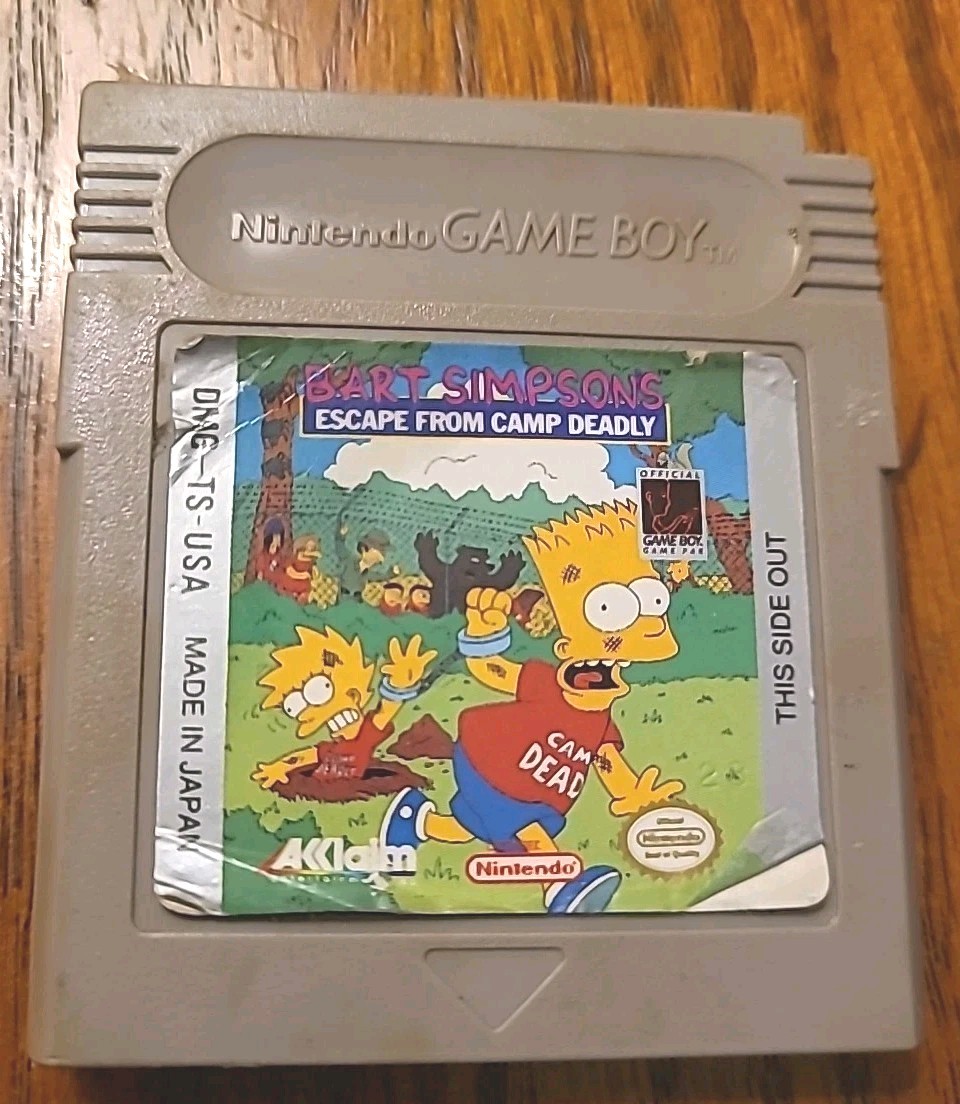 Bart Simpson’s Escape From Camp Deadly Game Only Nintendo Gameboy Free Ship