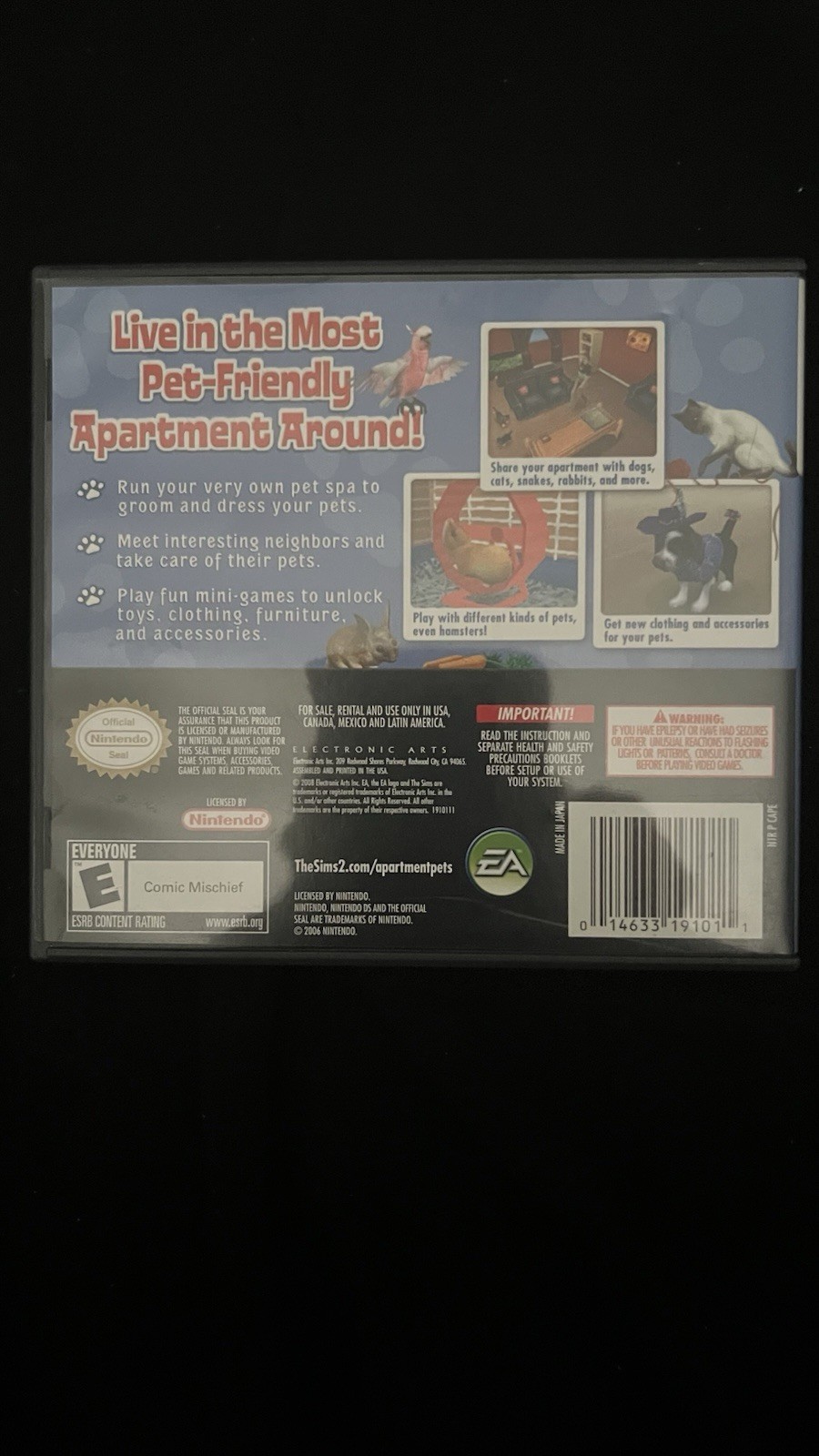 EA The Sims Series The Sims 2: Apartment Pets Nintendo DS E-Everyone 2006