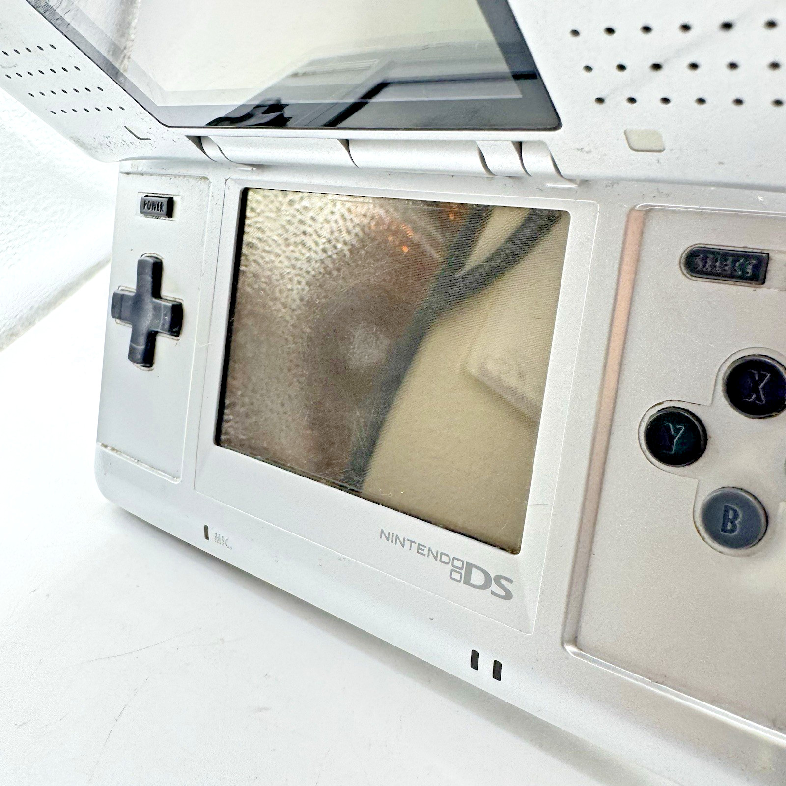 Nintendo DS Original NTR-001 Titanium Silver Handheld Console System Tested