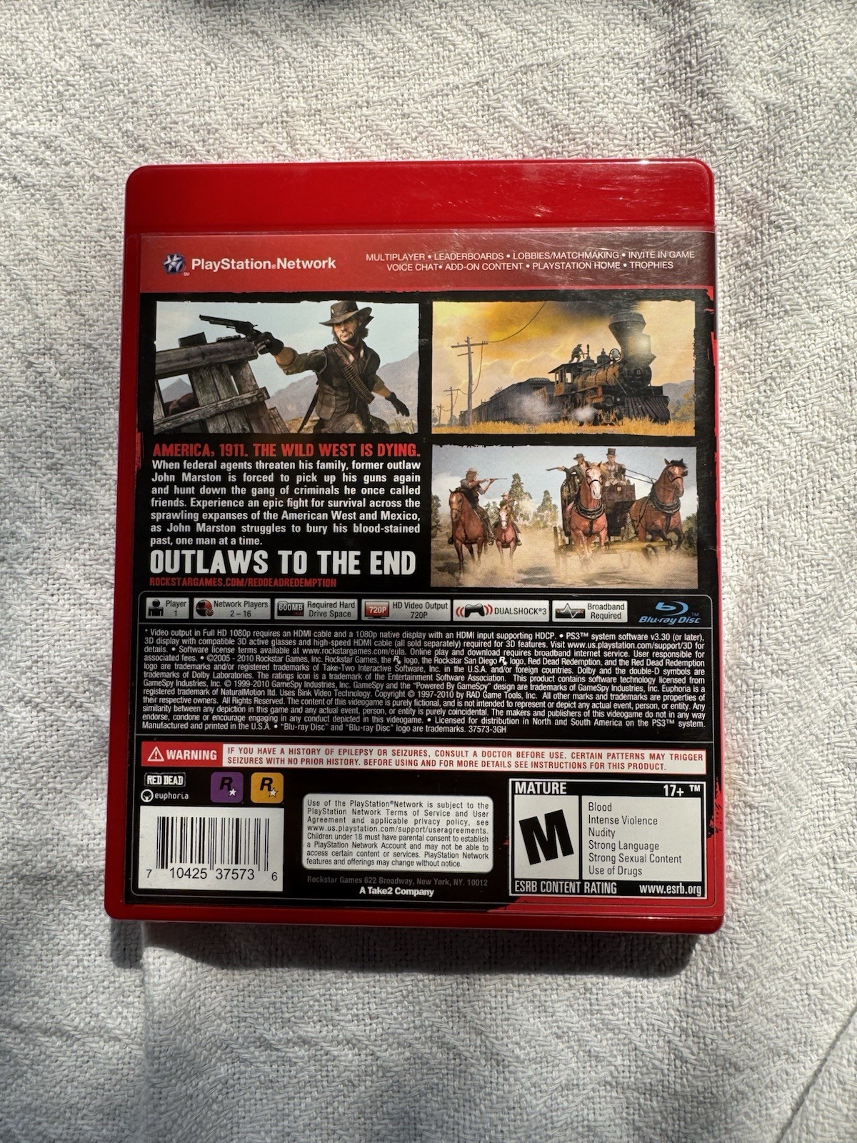 Red Dead Redemption Sony PlayStation 3 Greatest Hits PS3 Map Manual Included