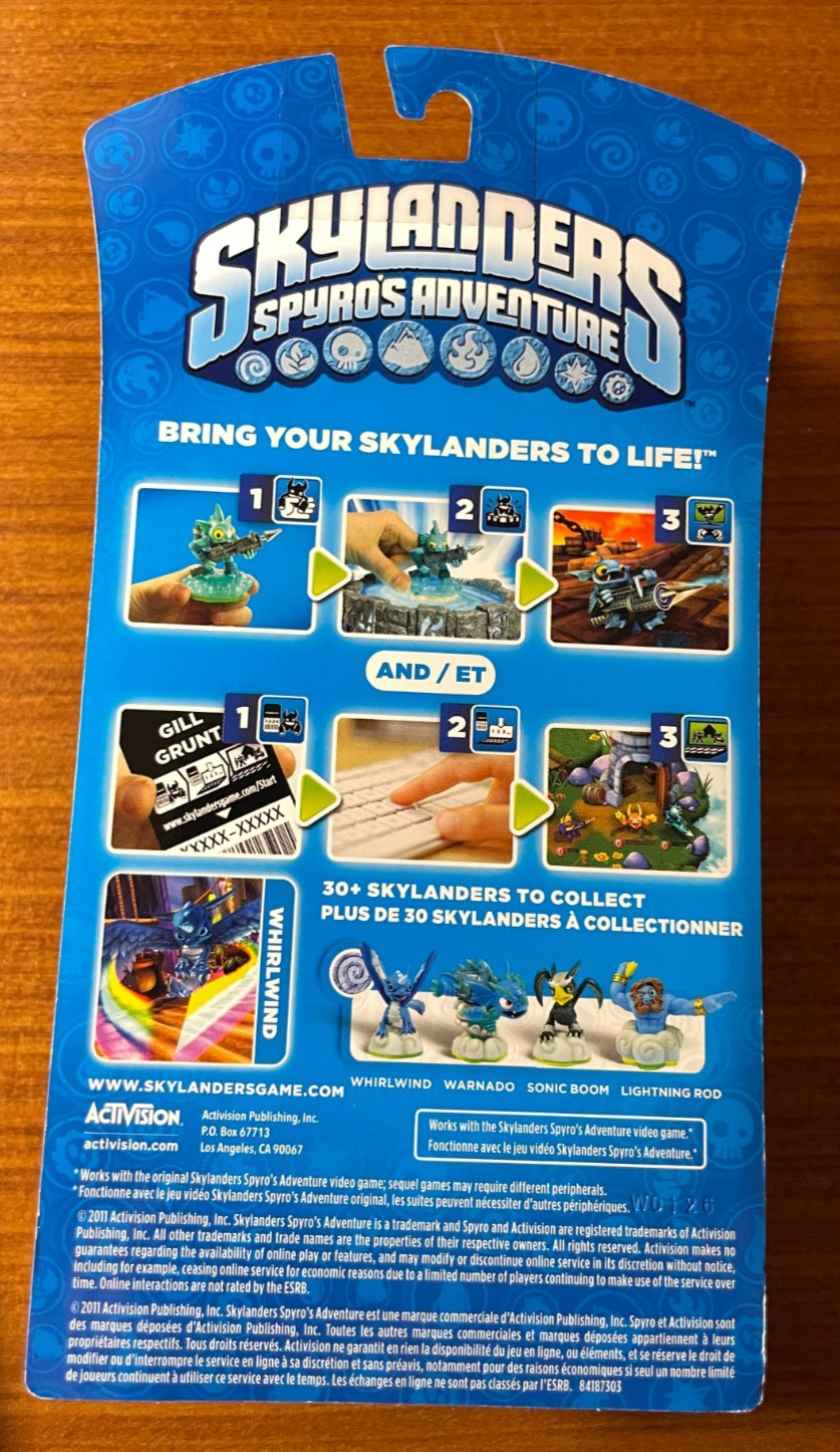 Skylanders Spyro’s Adventure WHIRLWIND Series 1 Action Figure 2011 NEW SEALED