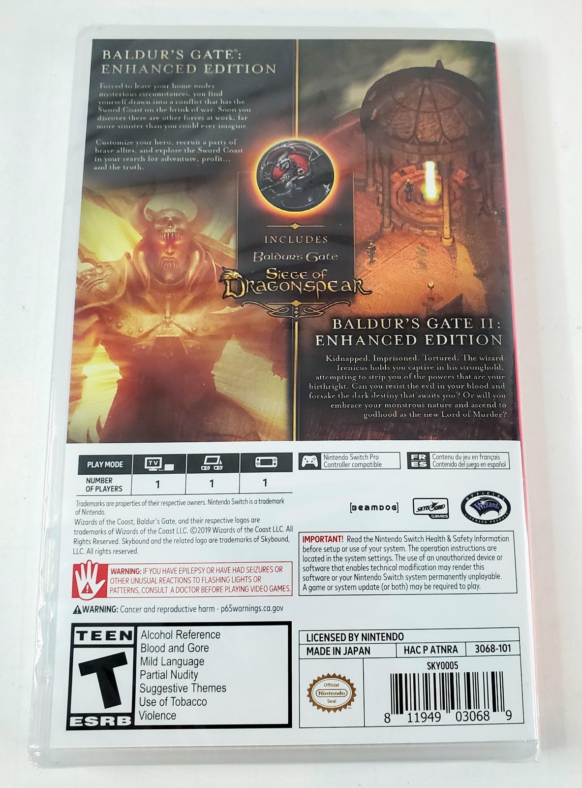 Nintendo Switch Baldur’s Gate & Baldur’s Gate II Enhanced Edition BRAND NEW