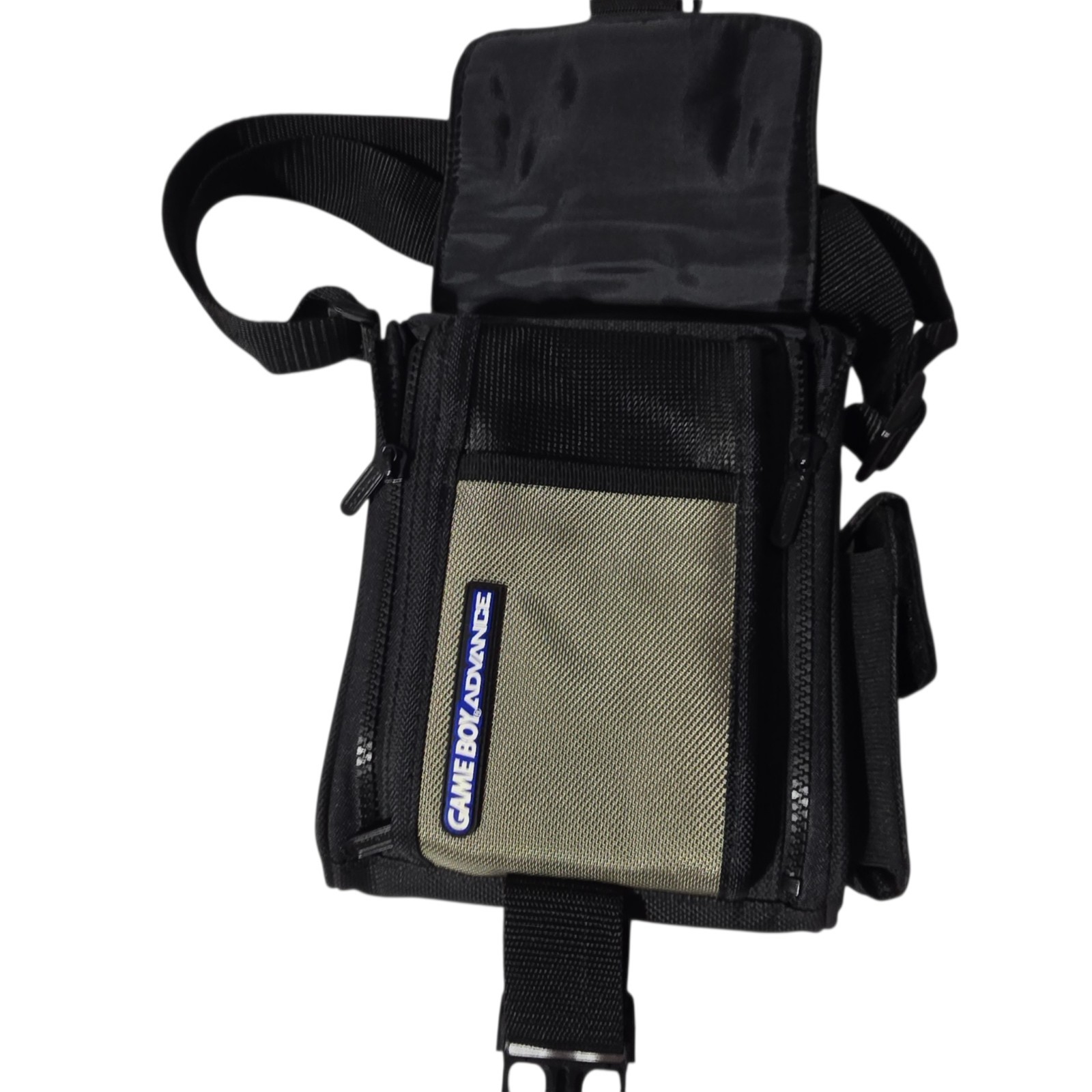 Nintendo Game Boy Advance Padded Carrying Case w/ Partitions Black/Beige