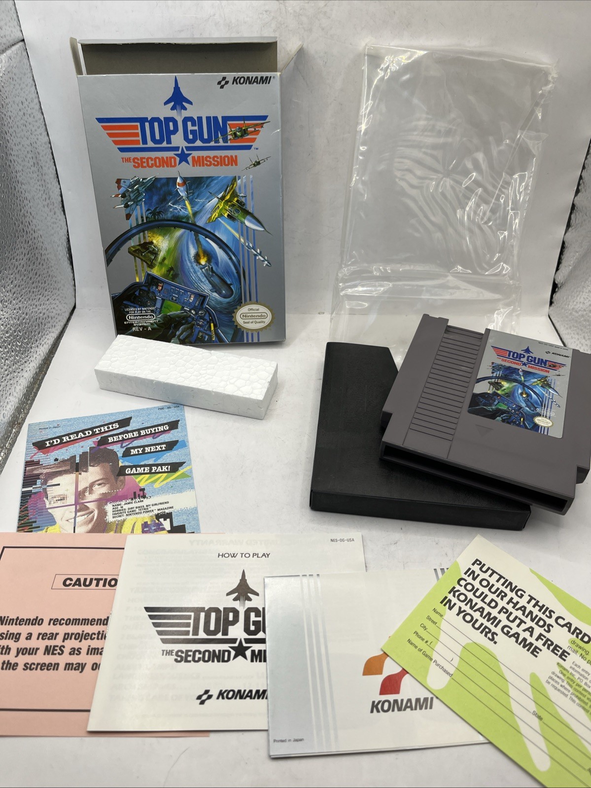 Top Gun: The Second Mission Nintendo NES, 1989 Complete In Box