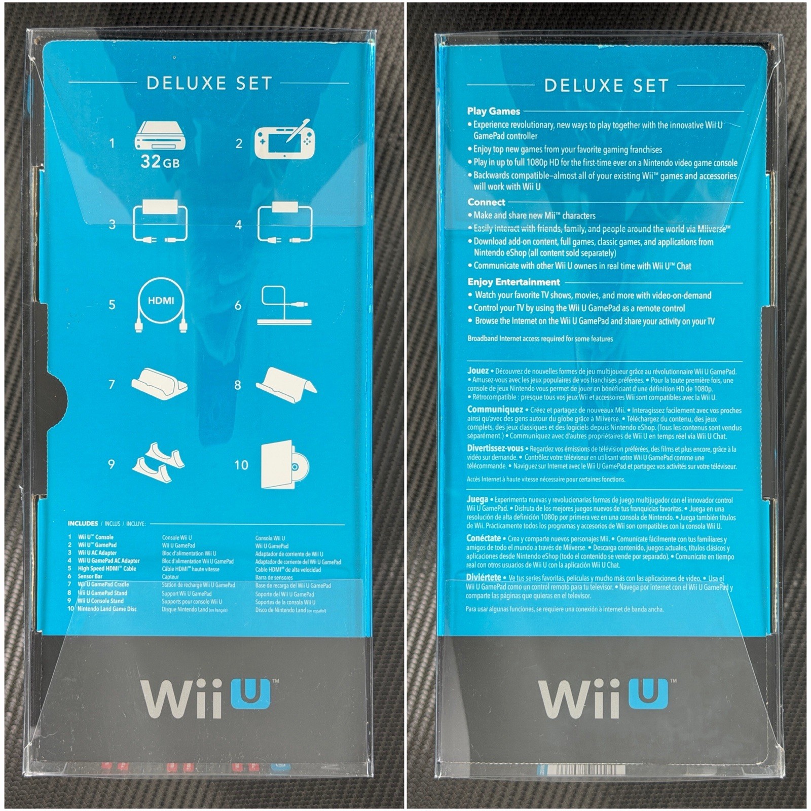 New Nintendo Wii U Deluxe 32GB Black Console CIB Complete 15 Sealed Games Rare