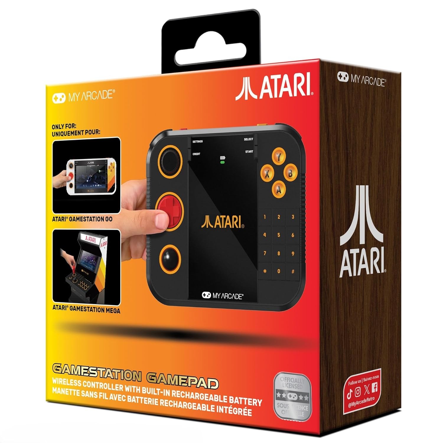 My Arcade Atari Gamestation Gamepad Wireless for Gamestation Go & Mega