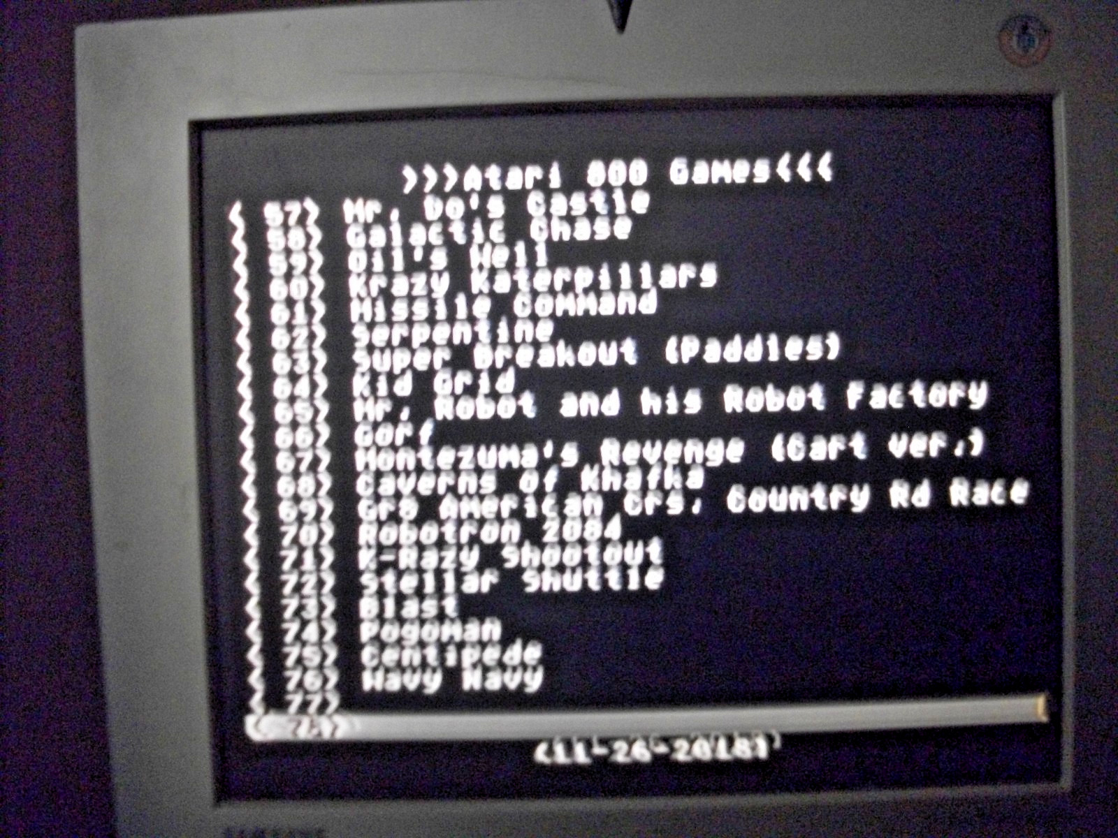 ATARI 8MBIT CART 76 GAMES FOR ATARI 800XL