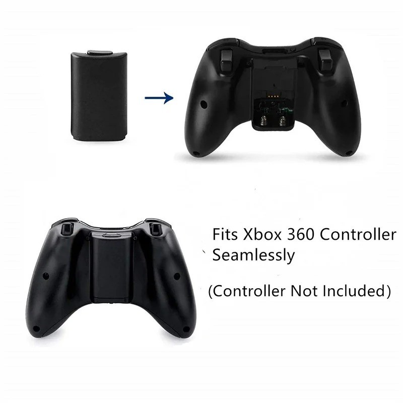 AA Battery Back Cover Case Shell Pack For Xbox 360 Wireless Controller Black Lot