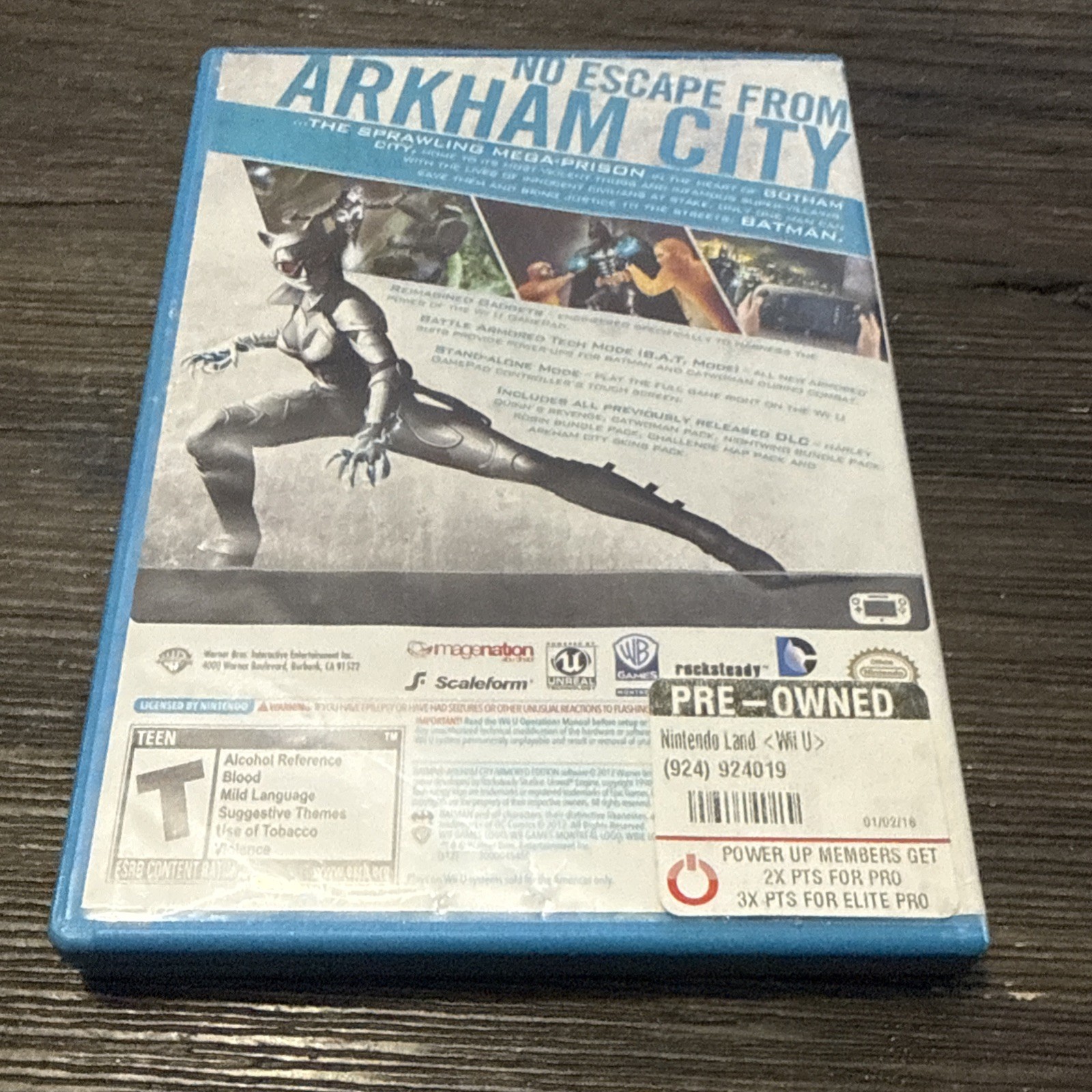Batman: Arkham City Armored Edition Nintendo Wii U Clean