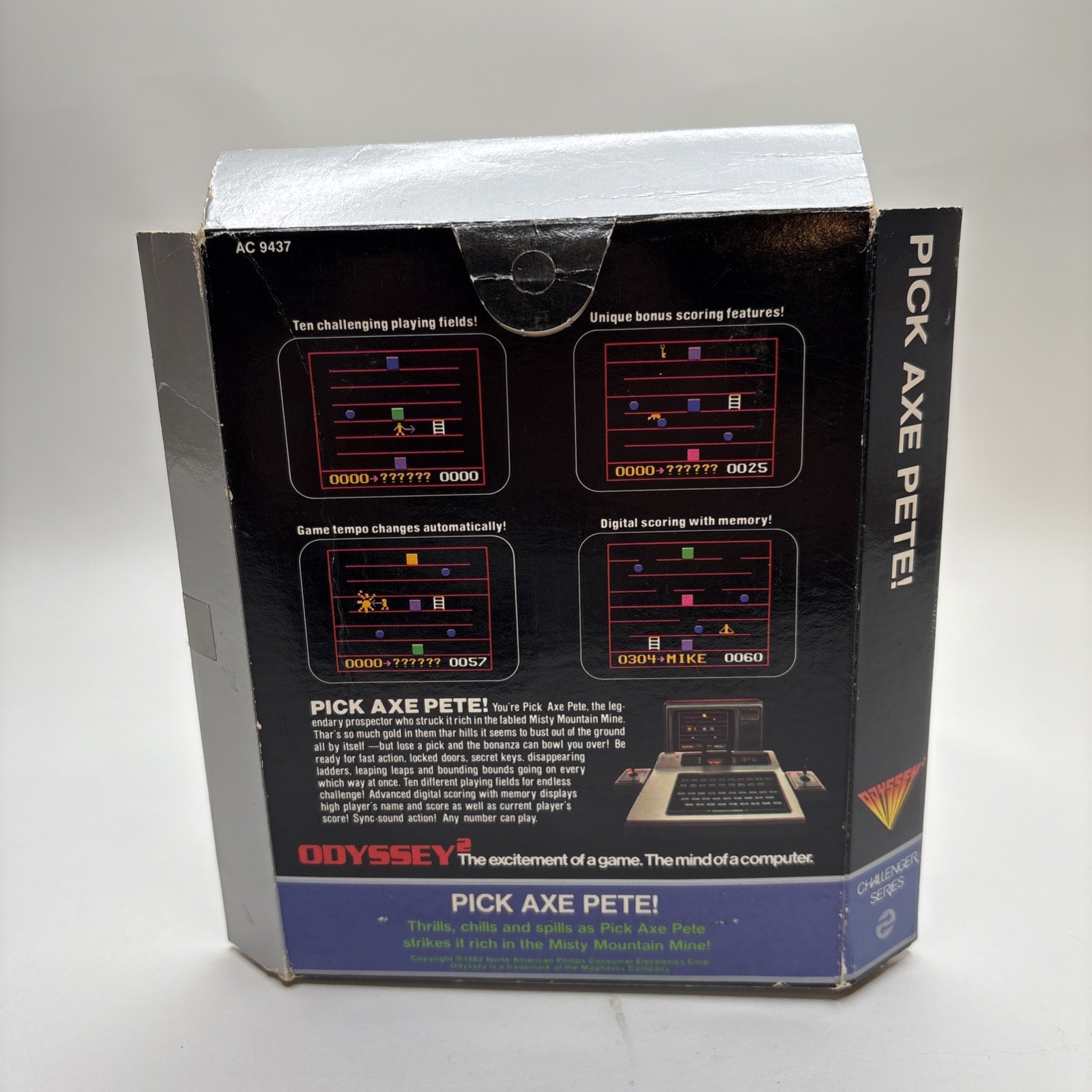 Pick Axe Pete! Magnavox Odyssey 2 1982 CIB Complete Free Shipping Untested