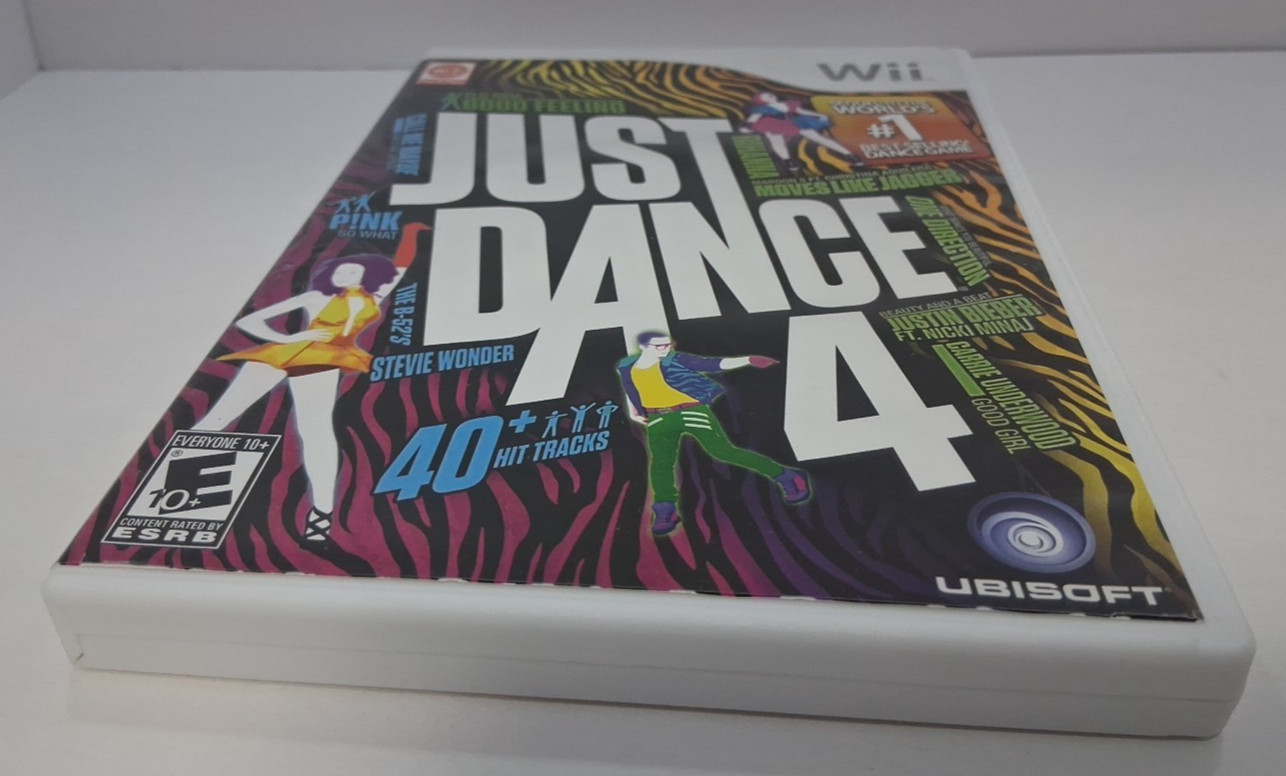 Nintendo Wii Just Dance 4 Complete Game, Case & Manual Tested & Working