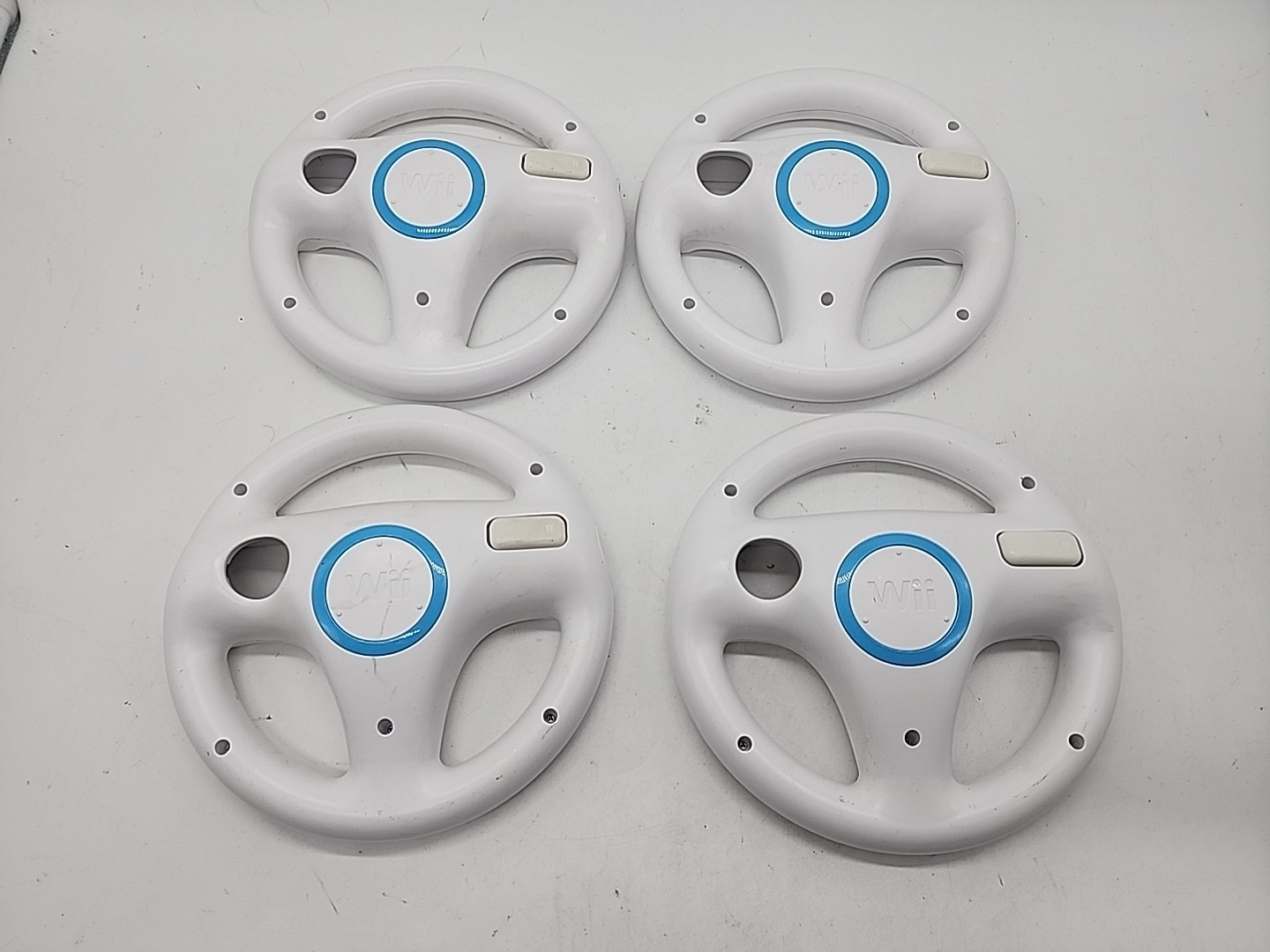 Lot 4 OEM Official Genuine NINTENDO Wii MARIO KART Racing Steering Wheel RVL-024