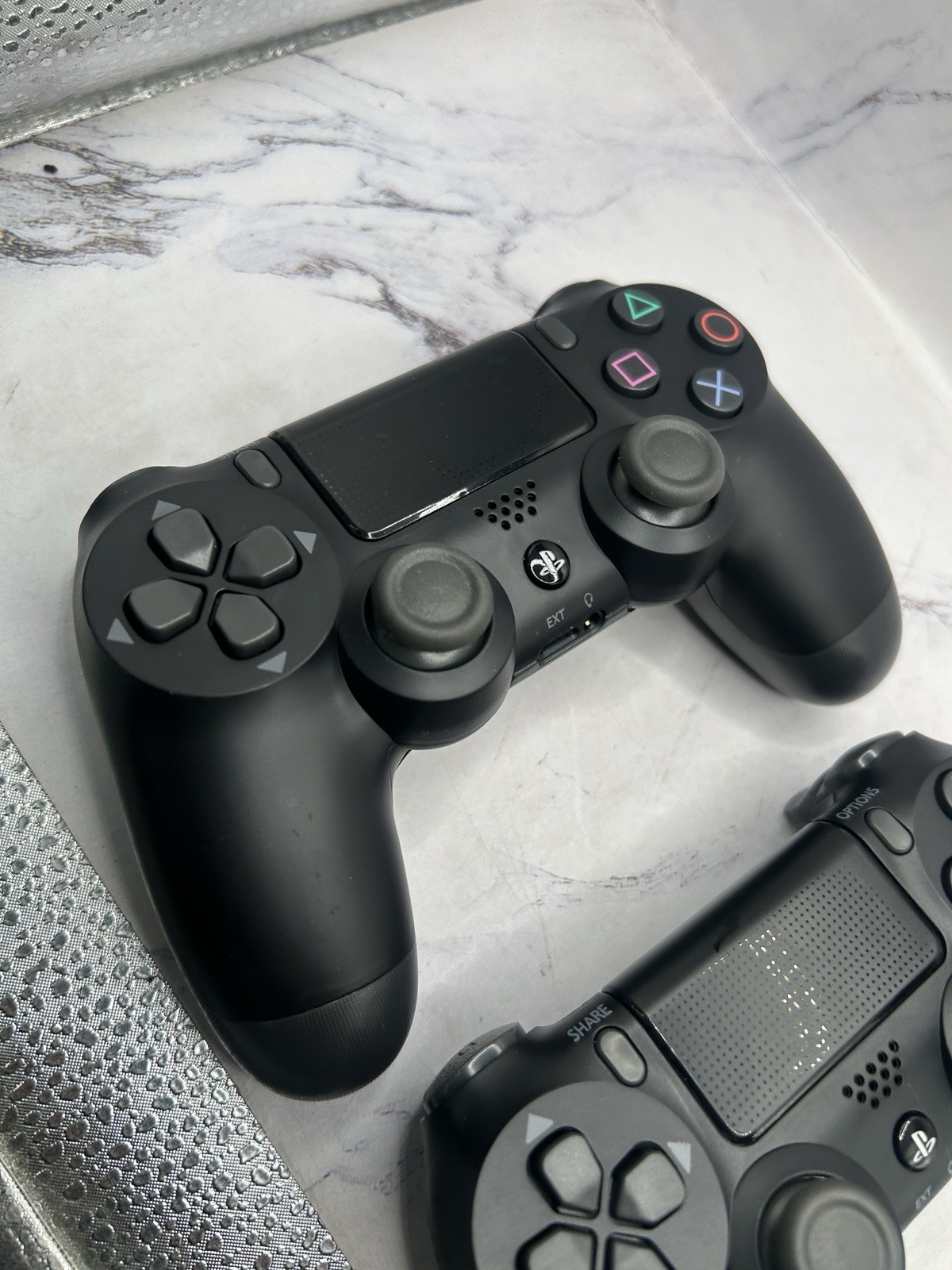 Lot of 2 Used playstation Wireless Controller Bluetooth Dualshock PS4 Black
