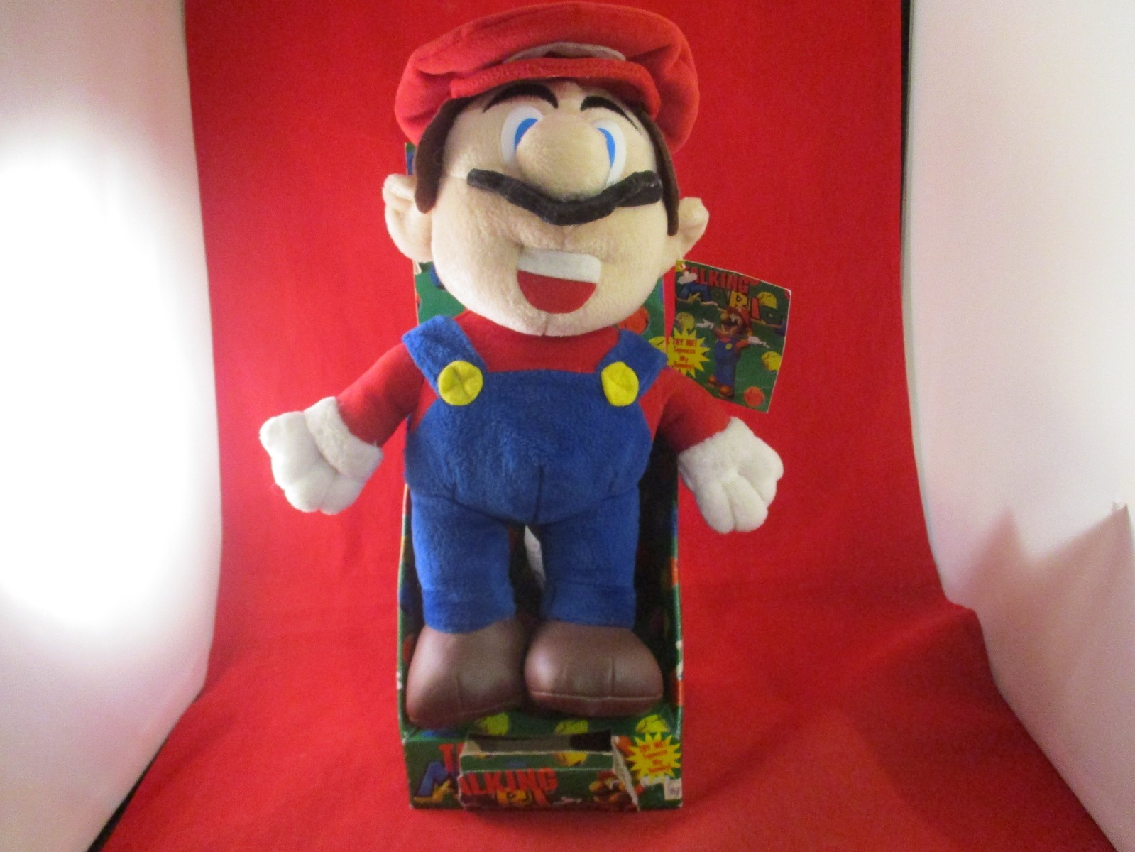 Talking Super Mario Plush Figure 1997 Treasures, Inc. Nintendo 64 Era Toy WORKS!