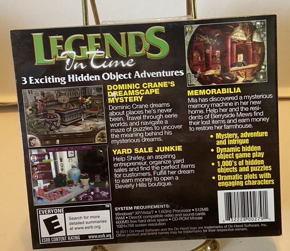 LEGENDS IN TIME 3 PAK A HIDDEN OBJECT COLLECTION – BRAND NEW – Puzzle Game