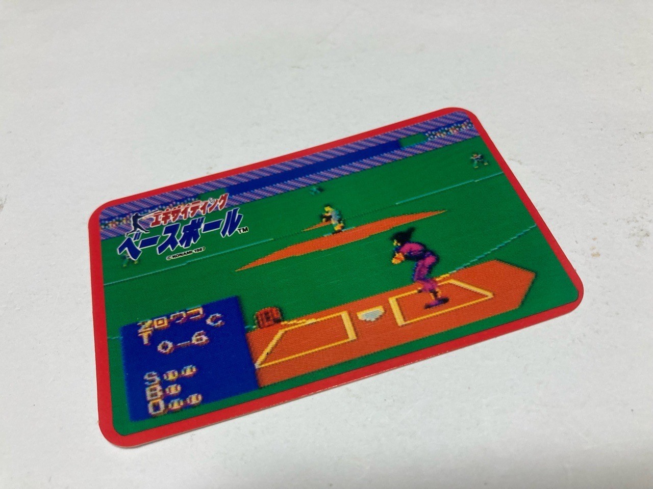 Exciting Baseball KONAMI Character Card Nintendo Famicom FC Japan import
