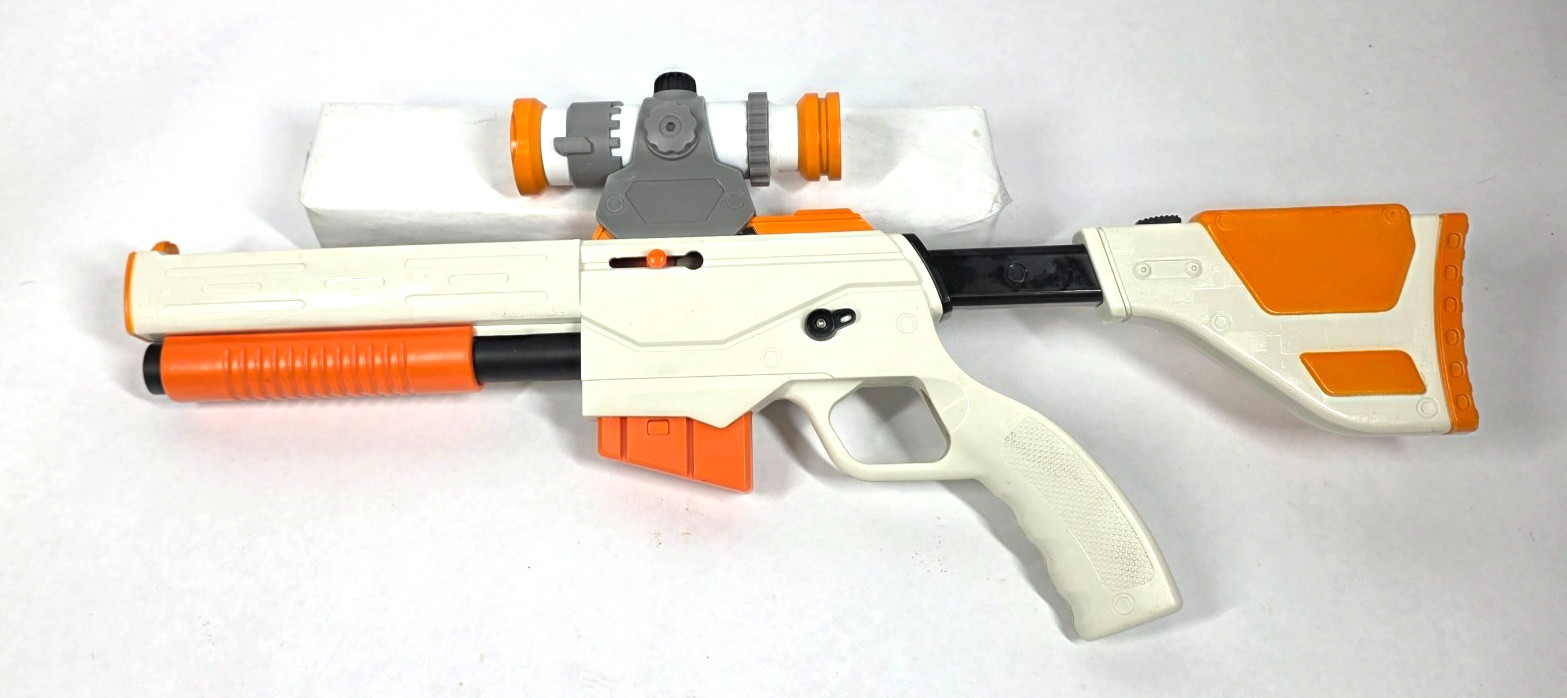 Nintendo Wii Rifle Gun Controller Shell Orange White Gaming Accessory 1614