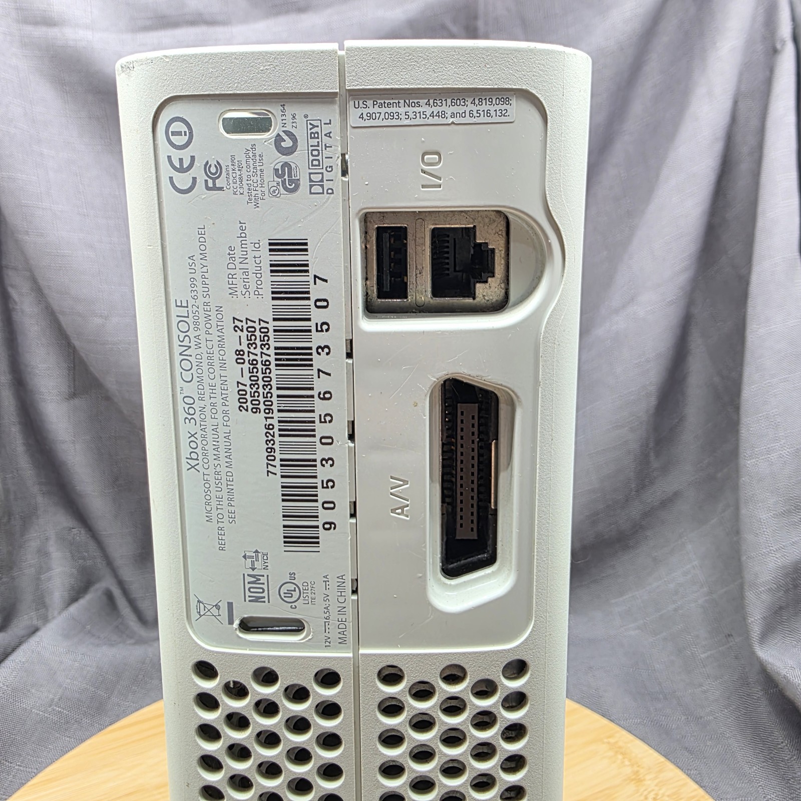 Microsoft Xbox 360 Console w/ Controller And Power Cable, Box: Not Working RROD