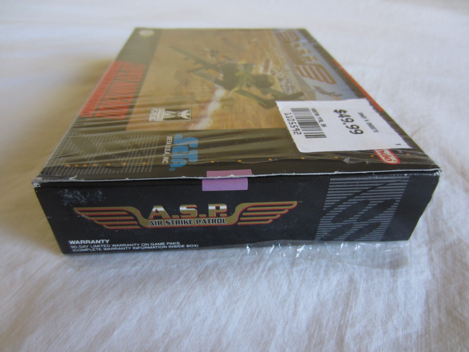 A.S.P. Air Strike Patrol (SNES) Super Nintendo CIB Complete + Poster 1995 SETA