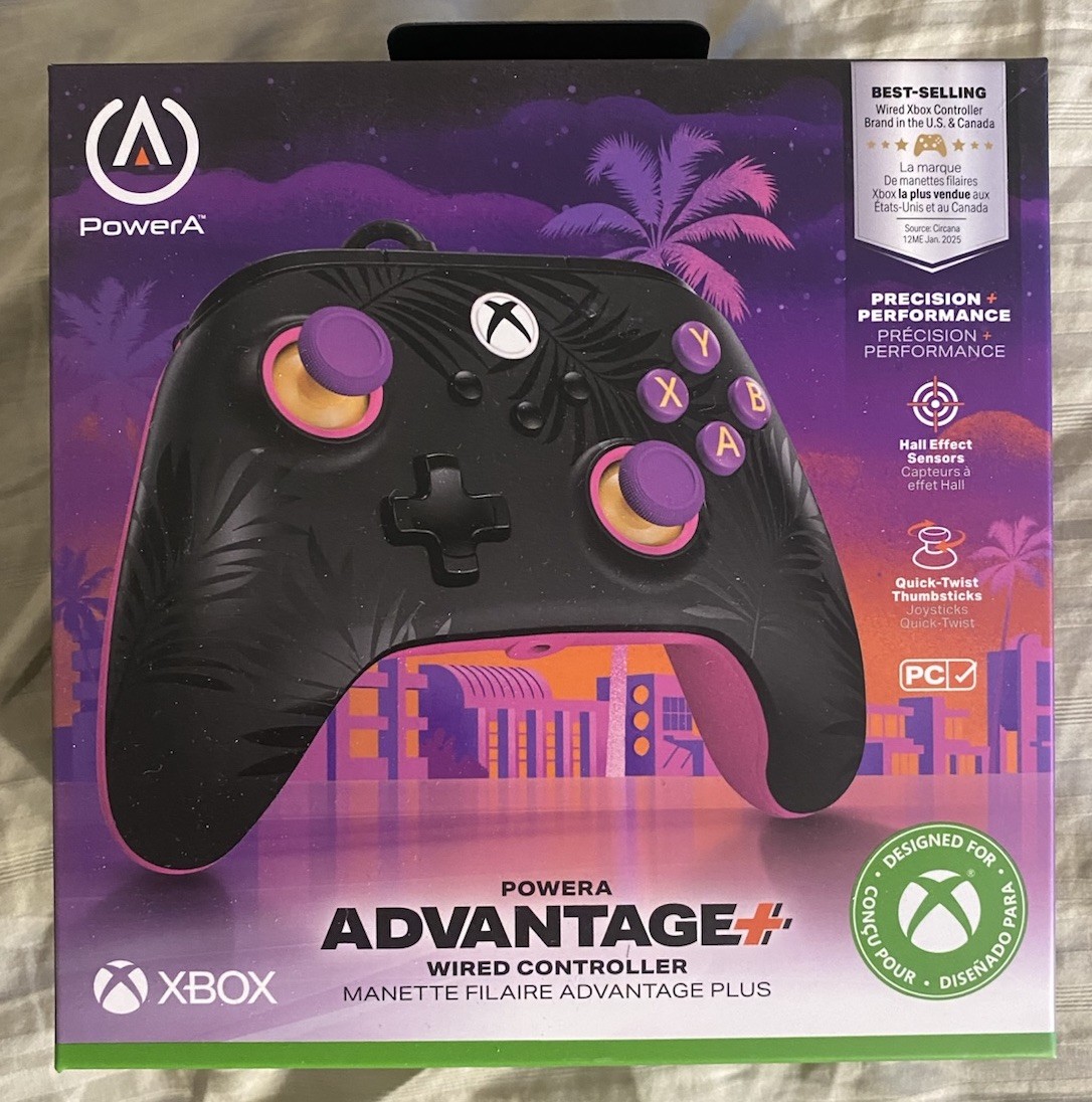 POWERA ADVANTAGE+ WIRED CONTROLLER XBOX / PC Model: XBGPADWH, USB-C CABLE