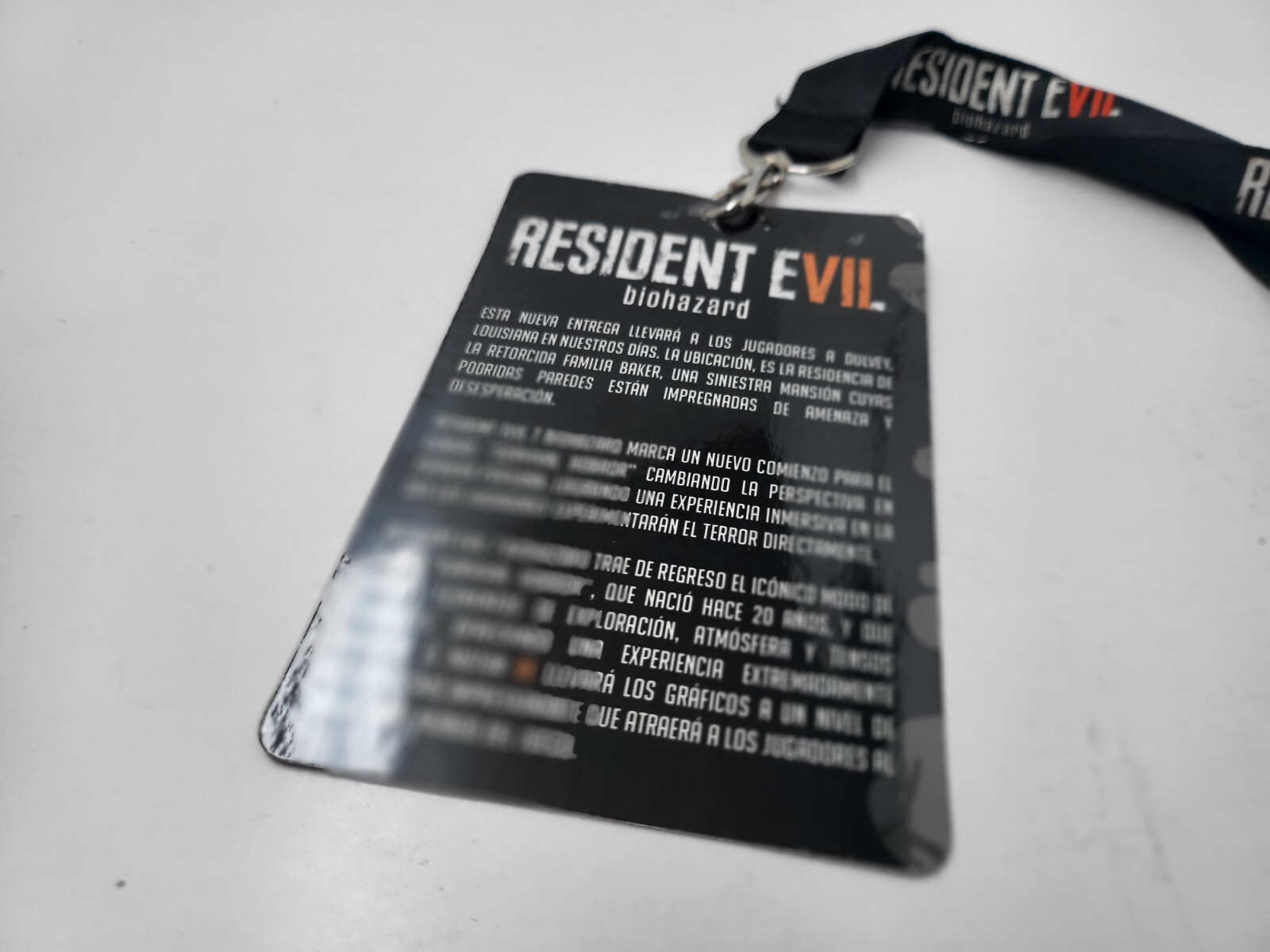 2X LOT NEW CAPCOM RESIDENT EVIL 7 BIOHAZARD LANYARD BADGE HOLDER & CLIP