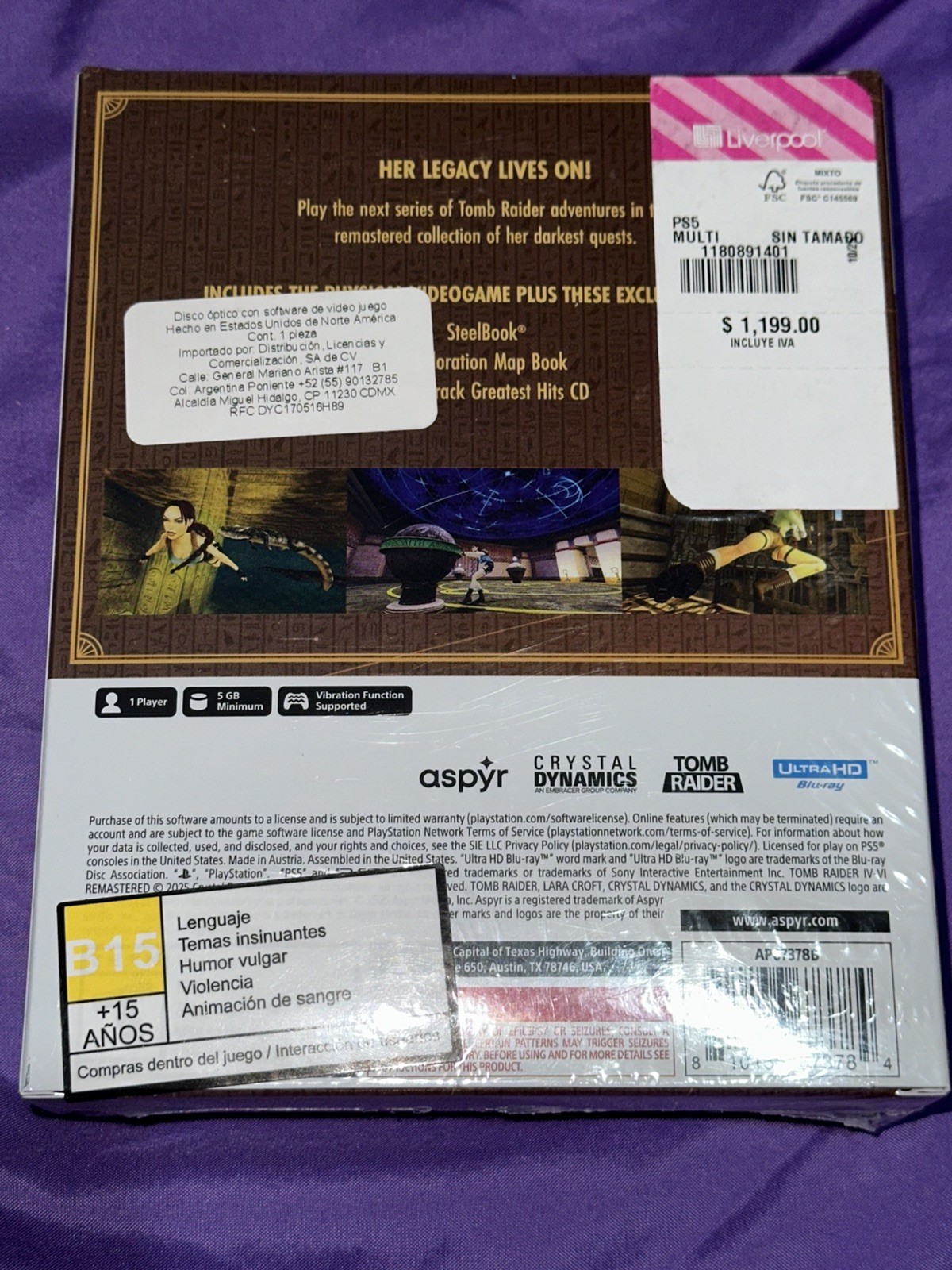 Tomb Raider IV – VI Remastered Deluxe Edition **PS5**NEW**