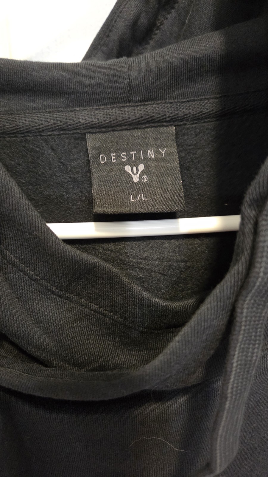 Destiny Hooded Pullover Hoodie Sweatshirt Logo Graphic Size L/G Black