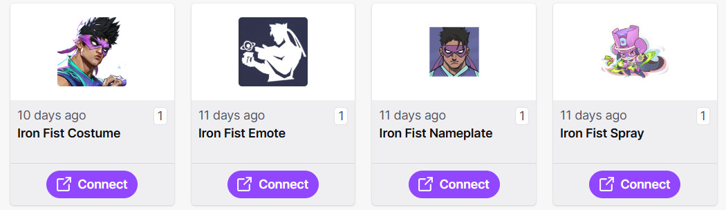 Marvel Rivals Twitch Drops – Iron Fist Costume + Emote + More – 4 Items/Skins