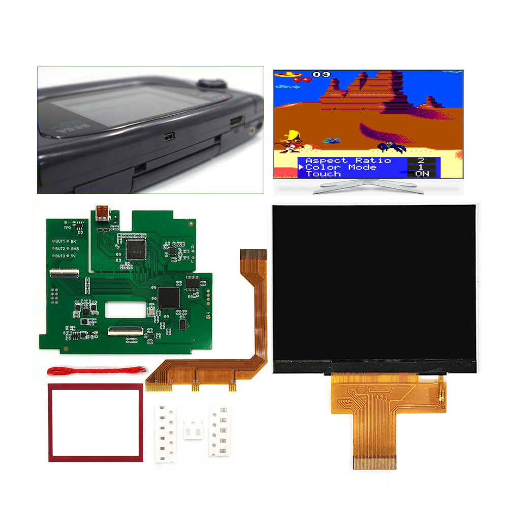 720P HDMI-Compatible 3.5″ 640×480 Retro Pixel IPS LCD Kit For SEGA Game Gear