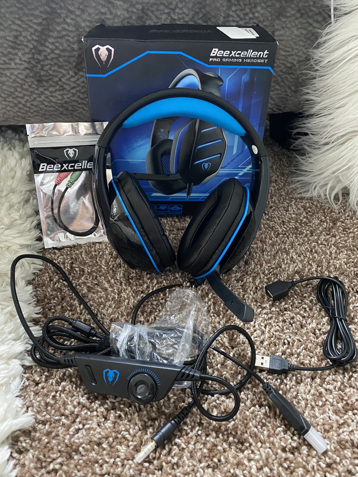 Beexcellent GM-3 Gaming Headset with Surround Sound & Noise-Isolation Microphone