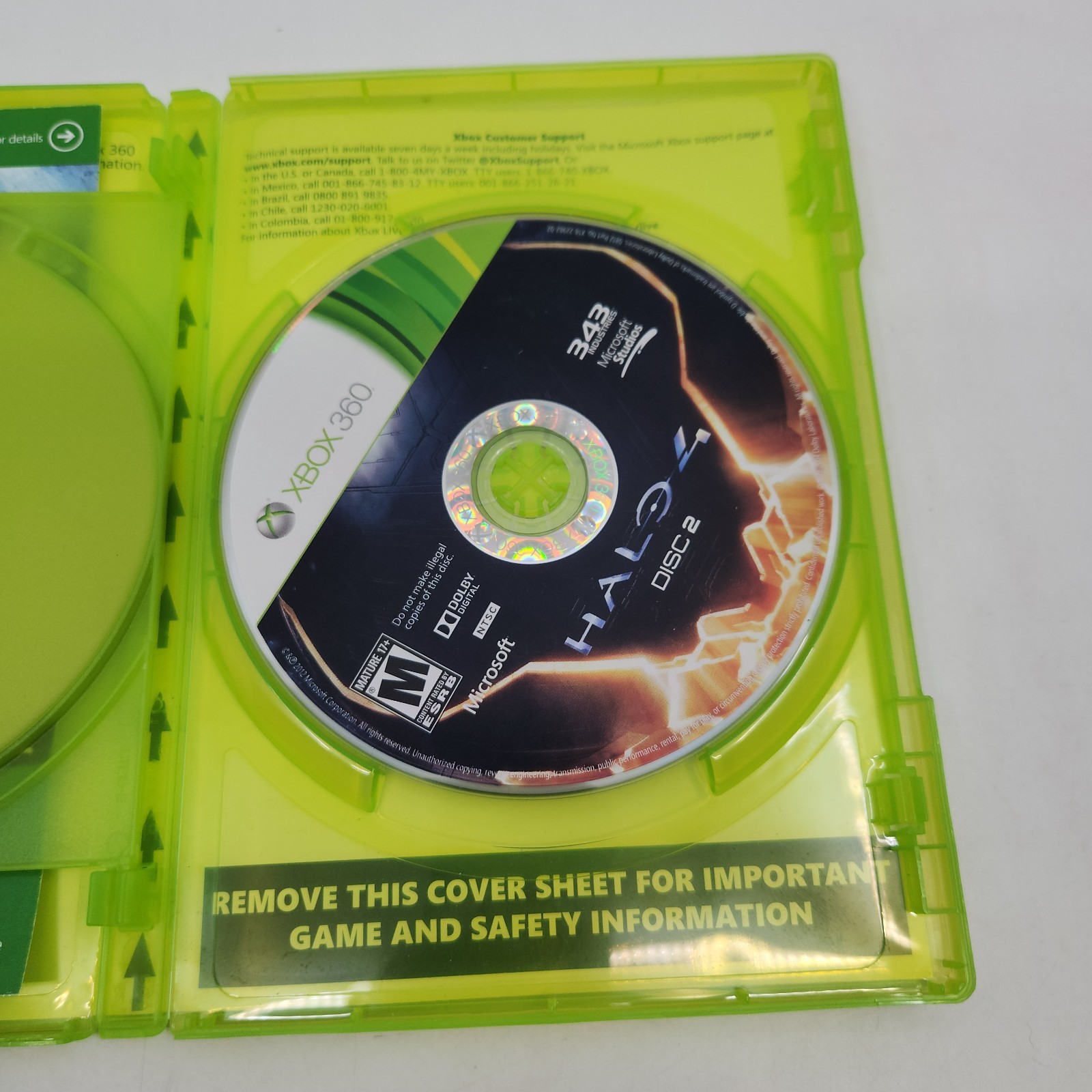 Halo 4 Microsoft Xbox 360 2012 2 Disc Set 343 Industries No Manual Pre-owned