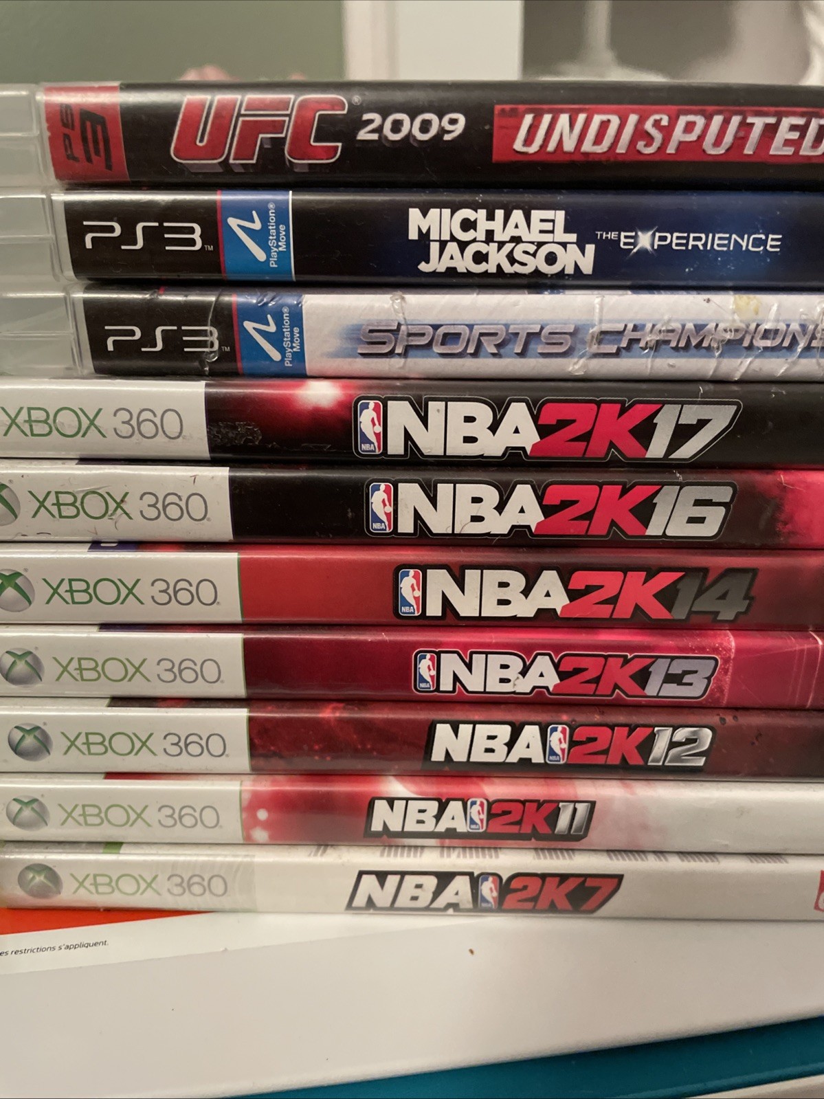 10 Game Mixed Lot For PS3 & XBOX 360 (7 Games From The NBA 2K Series)