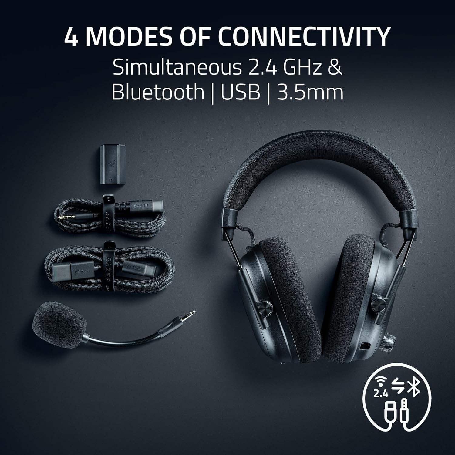Razer Blackshark V3 Pro Wireless ANC Gaming Headset for PC 70 Hr Battery – Black