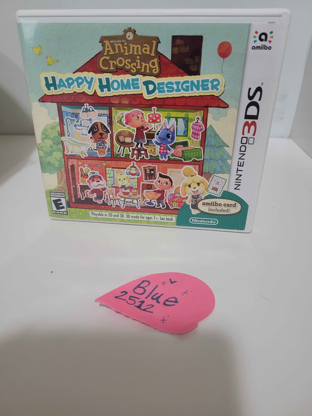 Animal Crossing: Happy Home Designer (Nintendo 3DS, 2015) w/Tortimer Amiibo Card