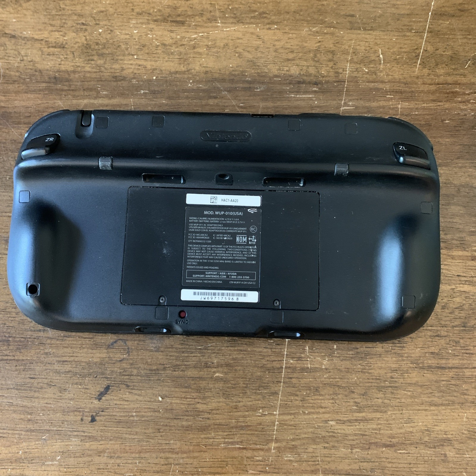 Nintendo Wii U Black GAMEPAD w/ Charger +stylus WUP-010 US