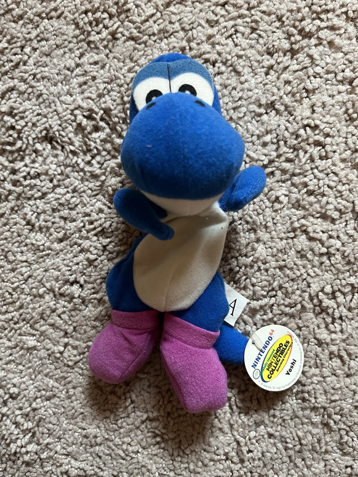 Lot of 4 Yoshi 1997 BD&A Nintendo 64 Plush w/ Tags On 3 Of Them Vintage