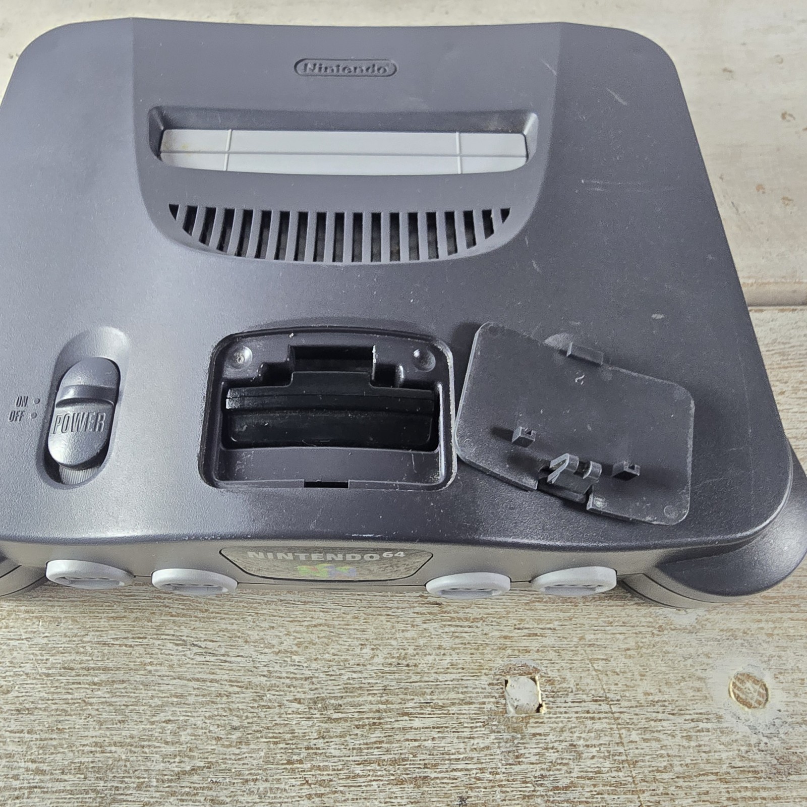 Nintendo 64 (NUS-001) Black Home Console w/ Expansion Pak Light Indicator Works