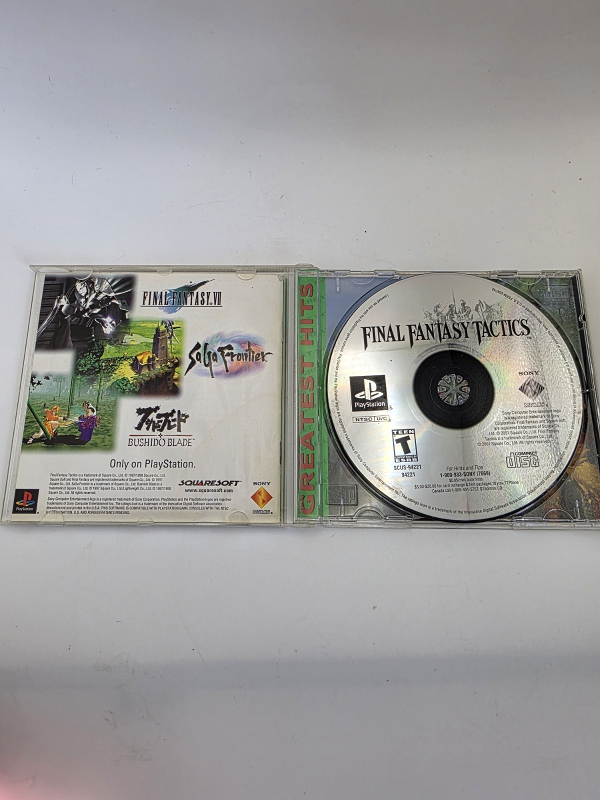 Final Fantasy VIII IX & Tactics Lot Greatest Hits (Sony PlayStation 1, 1998)