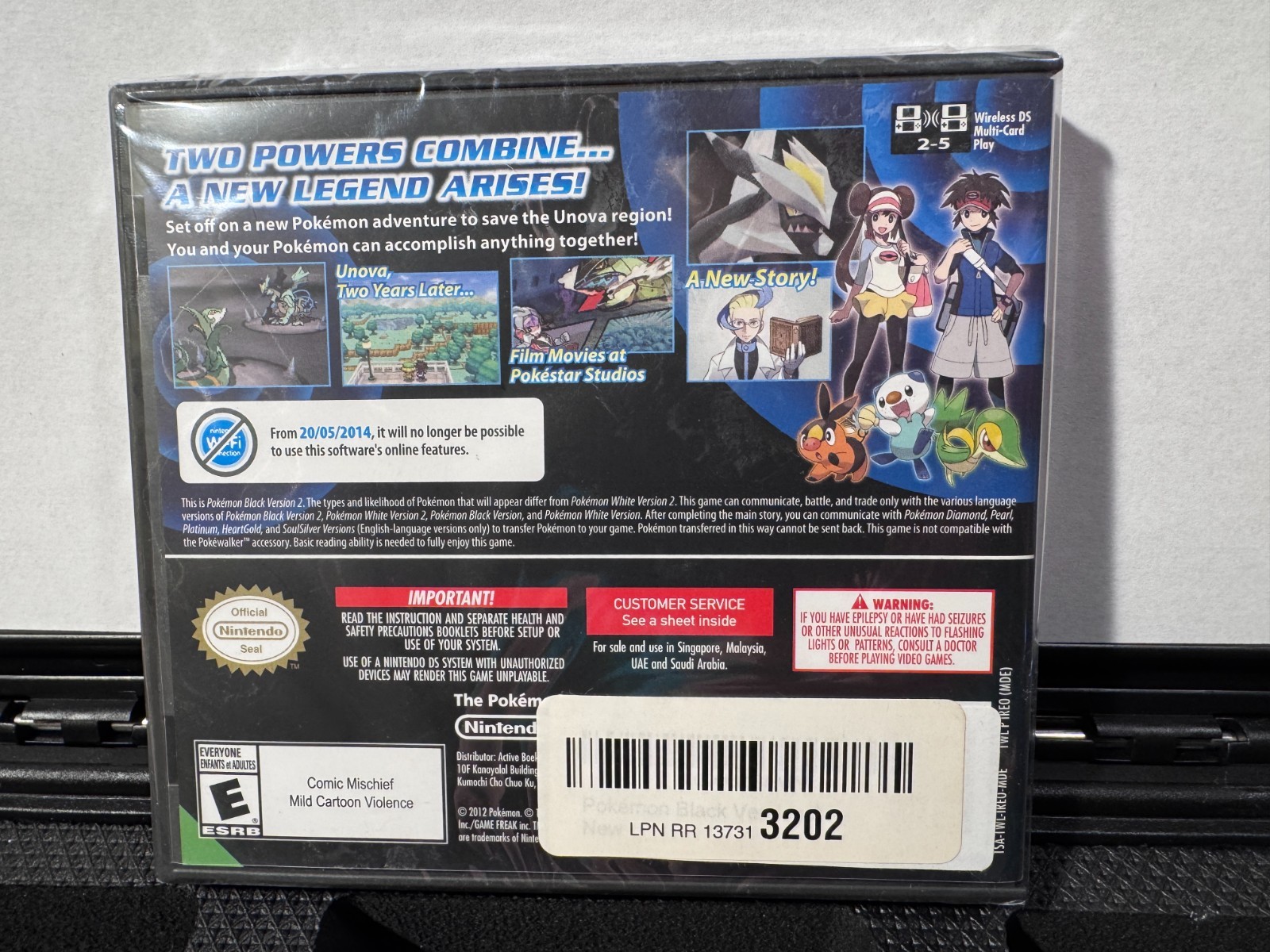 Pokemon Black Version 2 Nintendo DS 2012 Brand New Factory Sealed