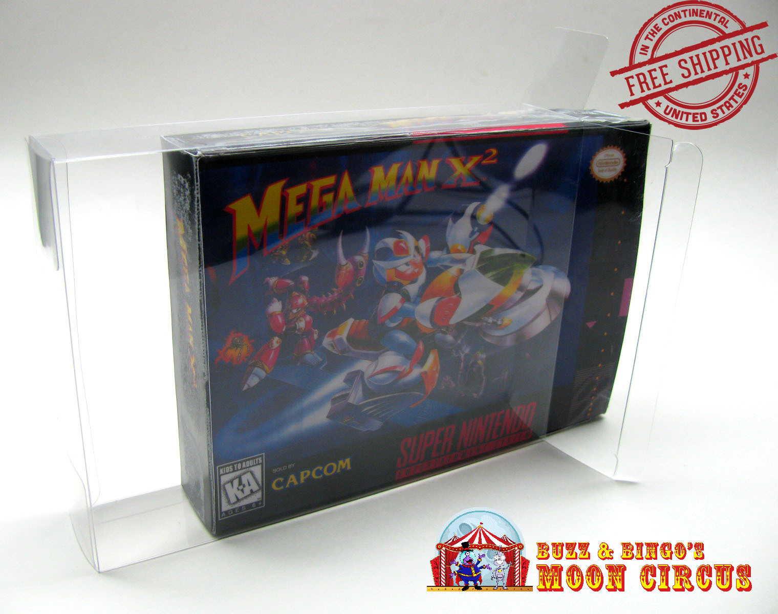 1x SUPER NINTENDO SNES CIB – CLEAR PLASTIC PROTECTIVE BOX PROTECTOR SLEEVE CASE