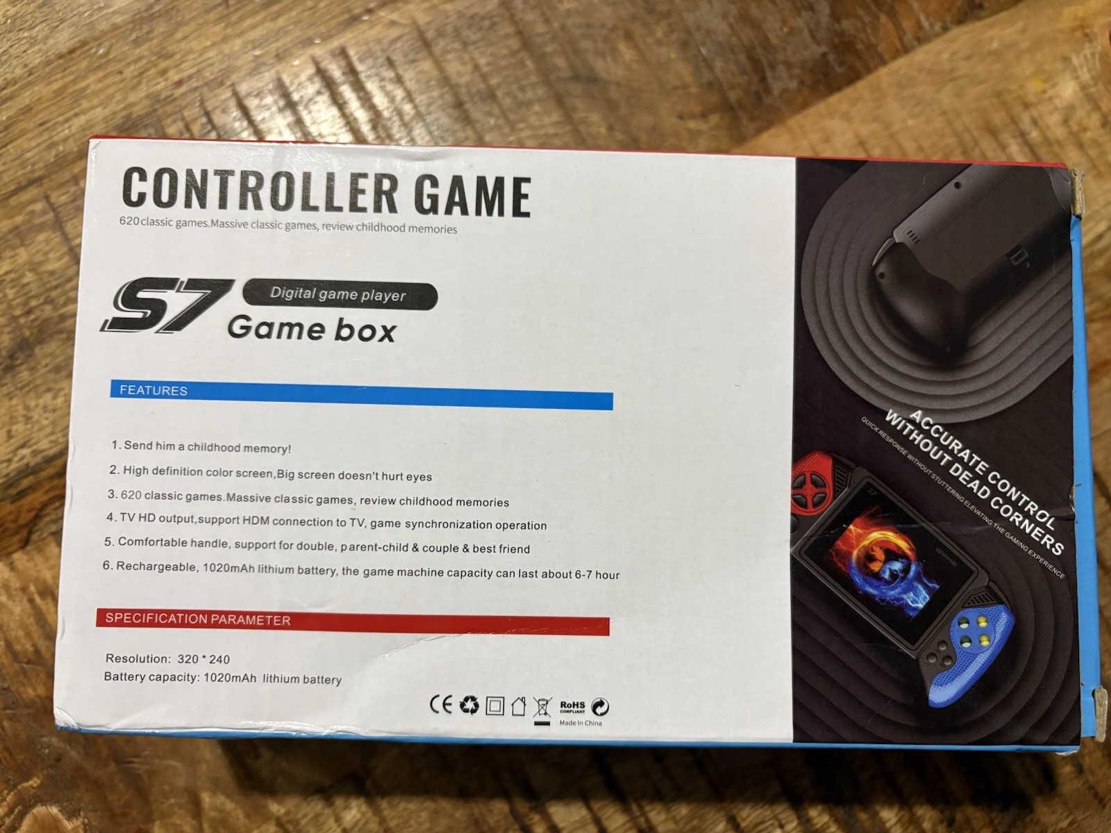 WOW X7M 500 in 1 3.5in Handheld System Red/Blue/Black HDMI Out 720p