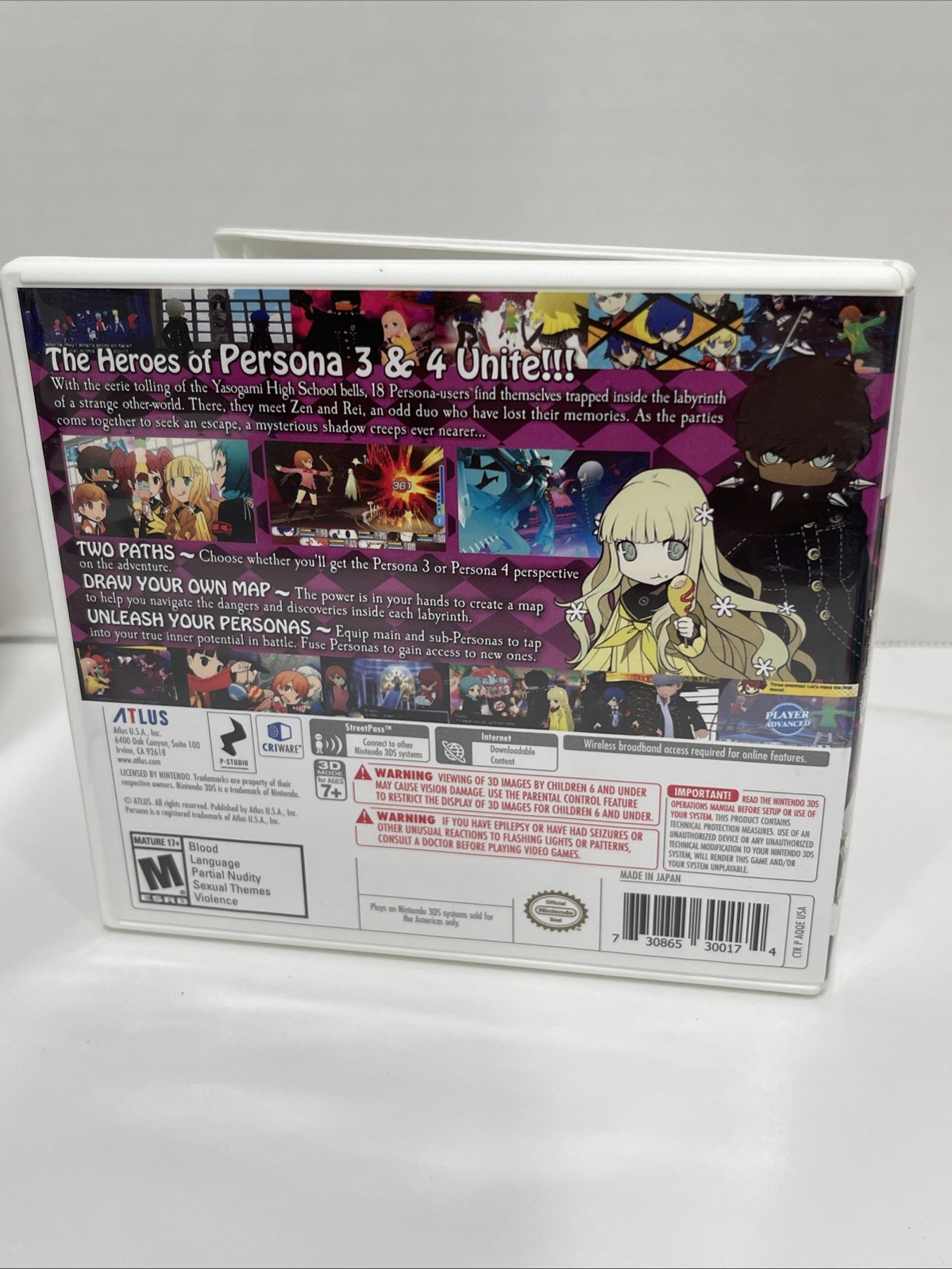 Persona Q Shadow of the Labyrinth Wild Cards Premium Edition 3DS Art Book Cards