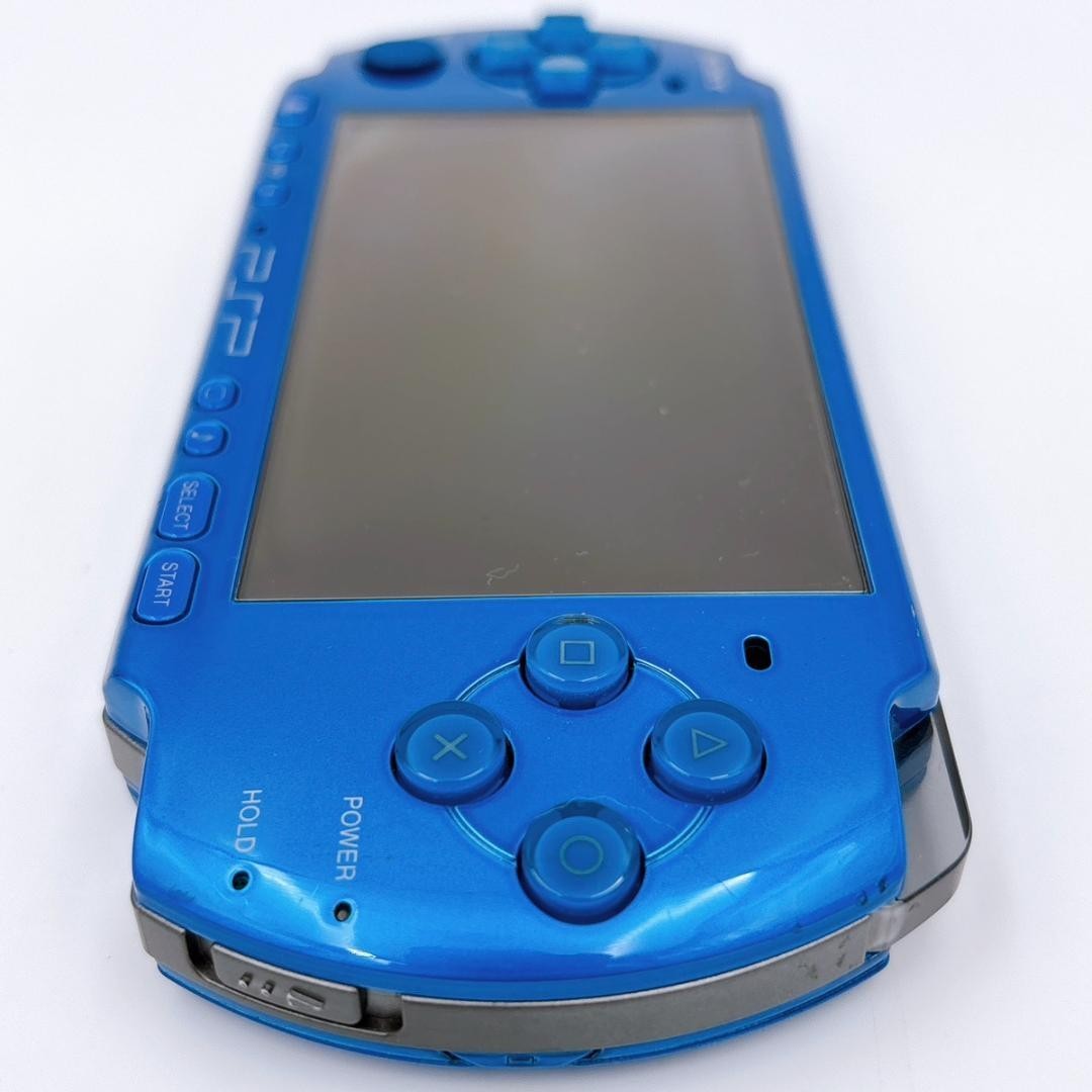 Excellent Sony PSP-3000 Vibrant Blue Console w/ Charger and Case