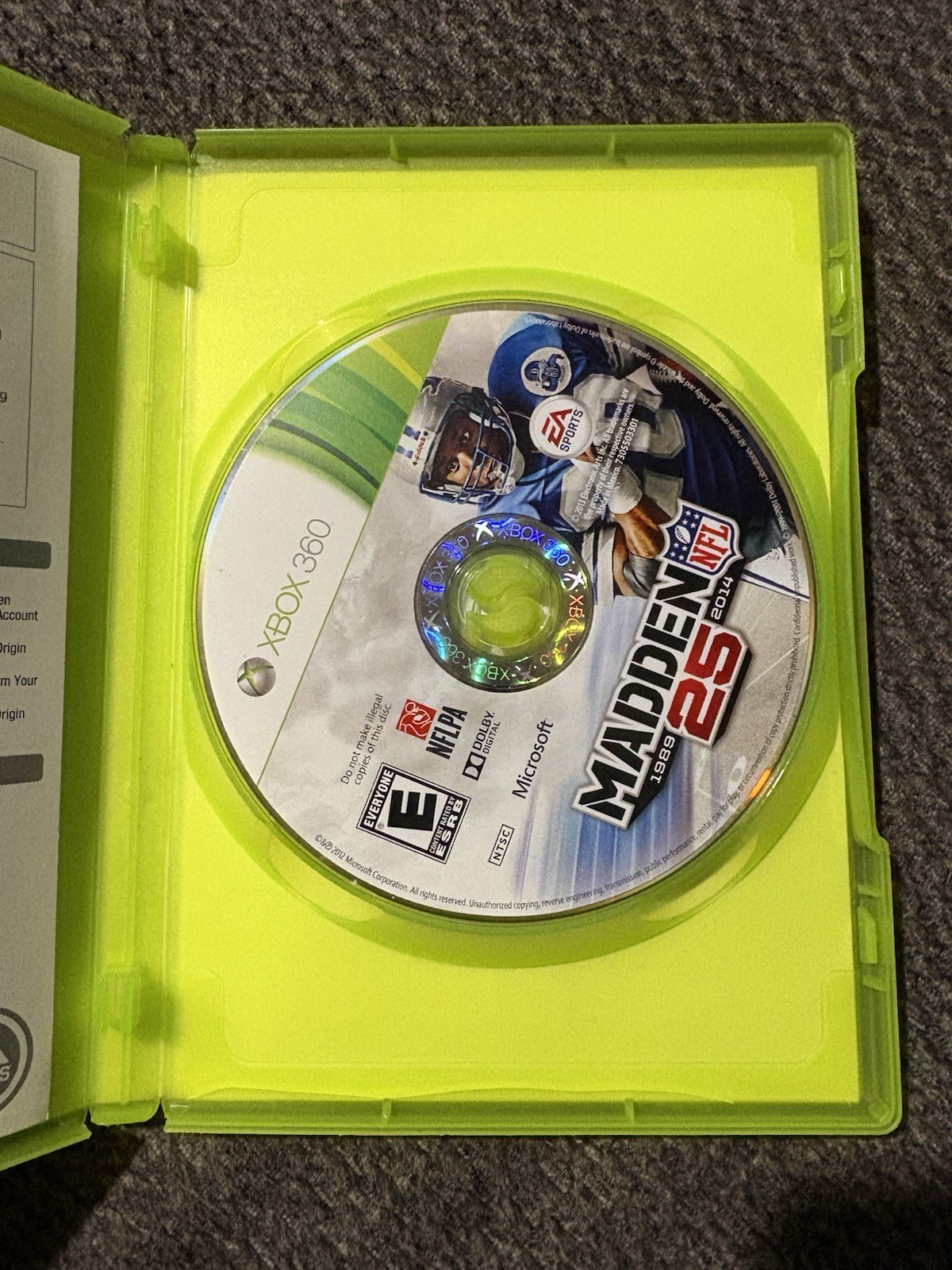 Madden NFL 25 Xbox 360 Sports EA SPORTS 2013 Manual Included Better with Kinect