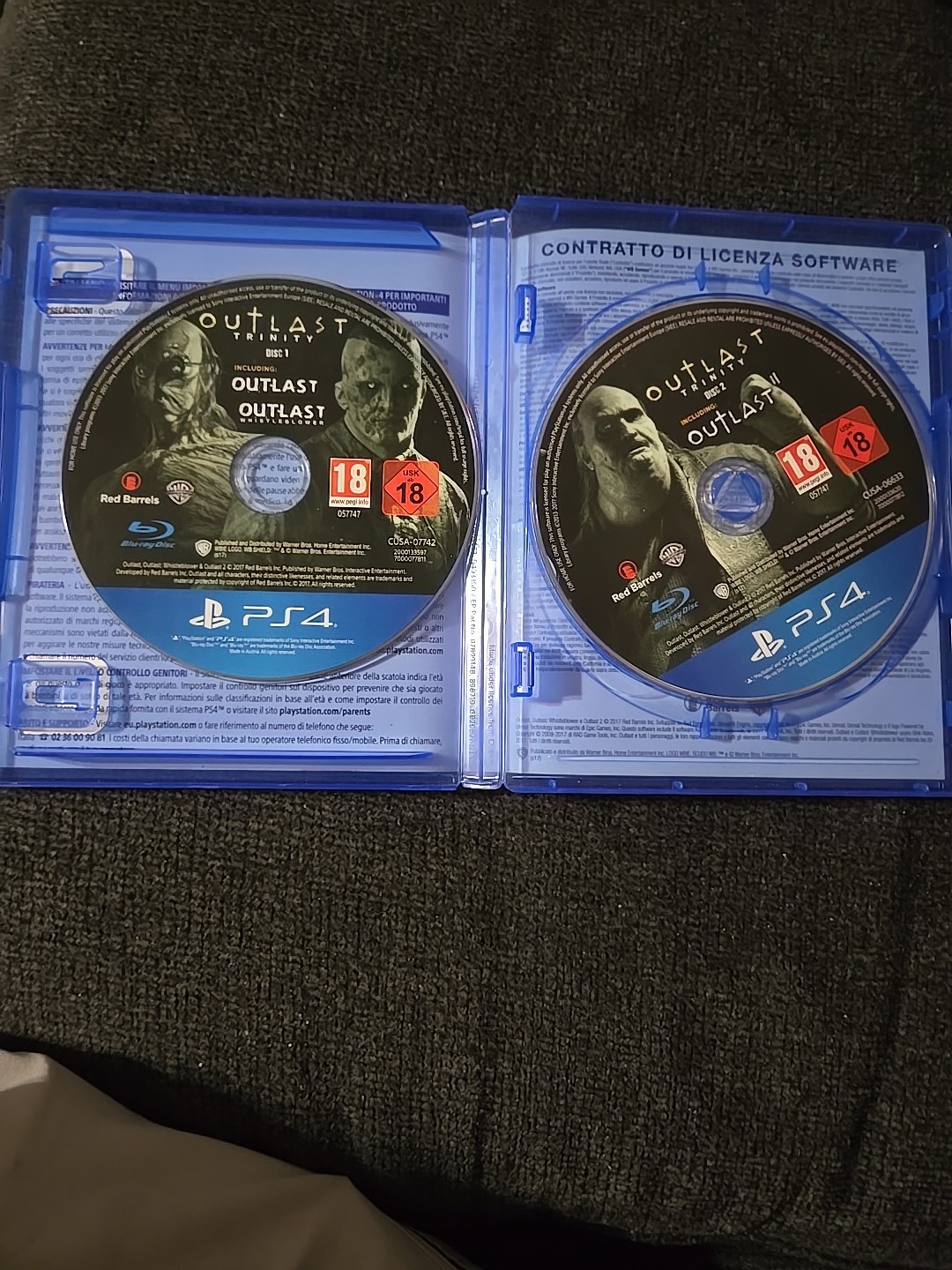 Outlast Trinity PlayStation 4 Complete 2 Disc Edition Whisthleblower