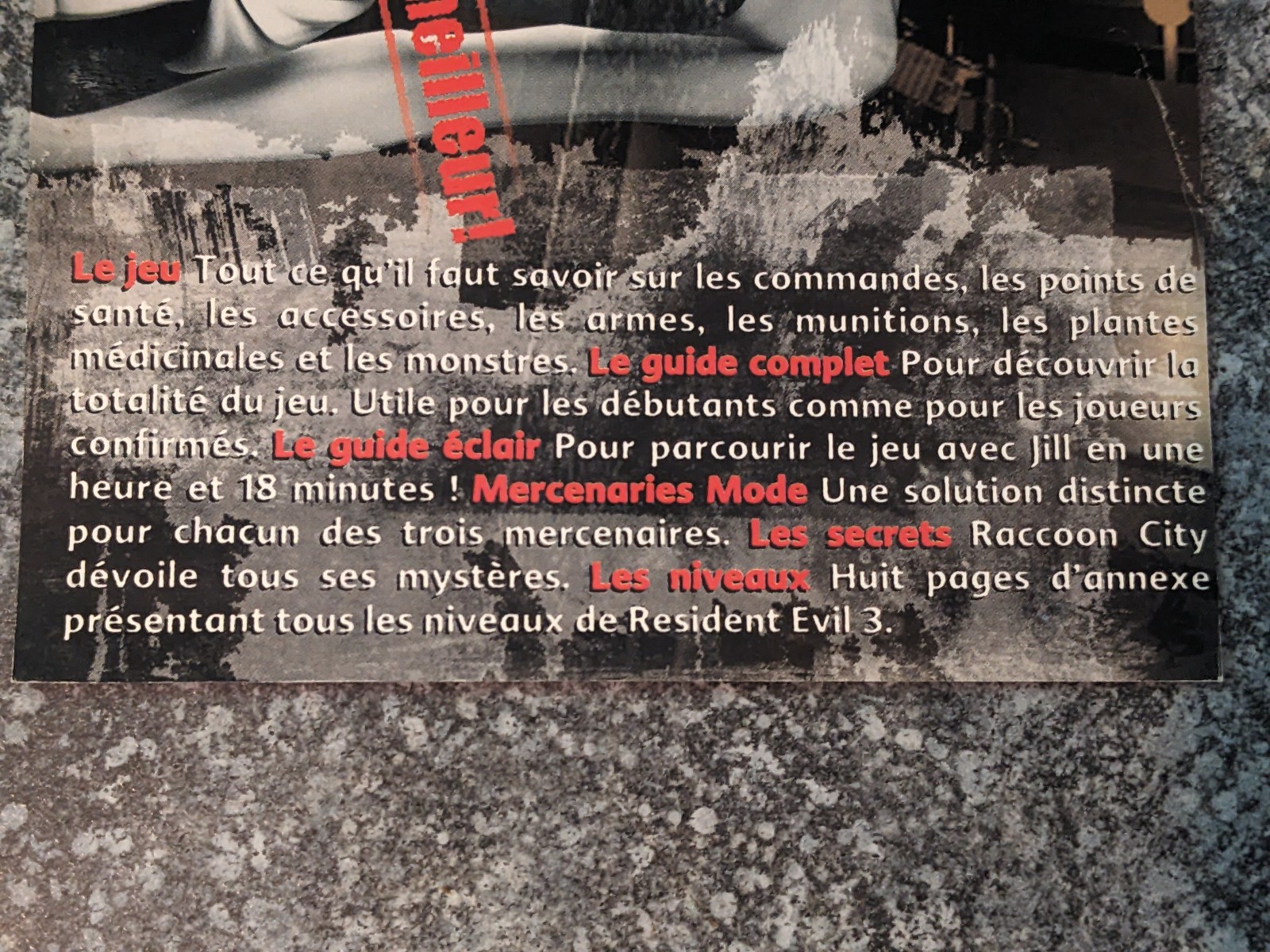 Resident Evil 3 Nemesis (1999) PS1 NTSC 📀 (European French Language Back Cover)